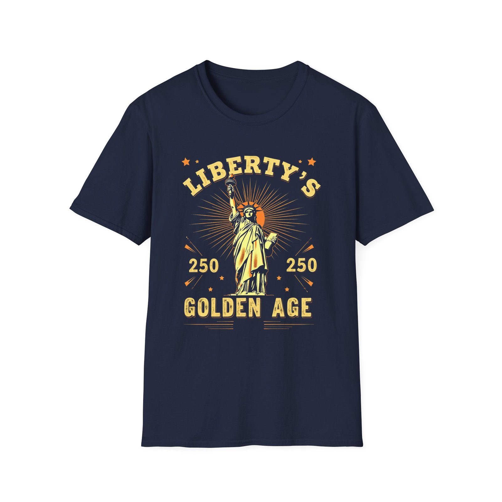 Liberty's Golden Age Statue of Liberty T-Shirt | 250 Anniversary Retro - Image 12