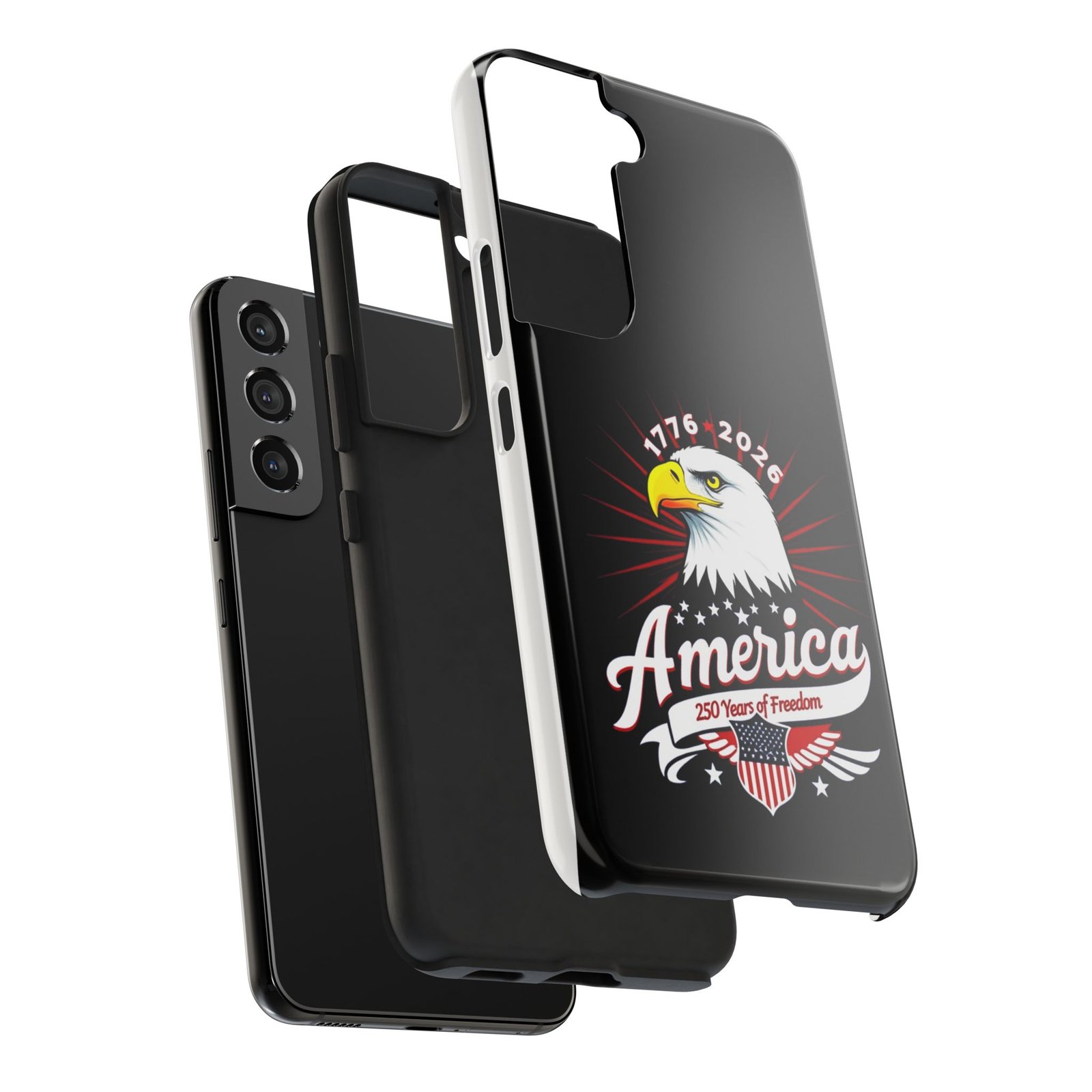 Samsung Galaxy S25-S24-S23-S22-S21_American Eagle 250 Years Freedom Phone Case | Patriotic USA Bald Eagle Phone Case - Image 12