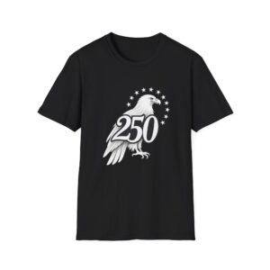 America 250 Eagle Illustration T-Shirt | Patriotic Bicentennial 250th Anniversary