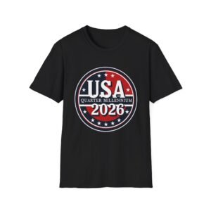 USA Quarter Millennium 2026 T-Shirt | Patriotic Stars & Stripes Design