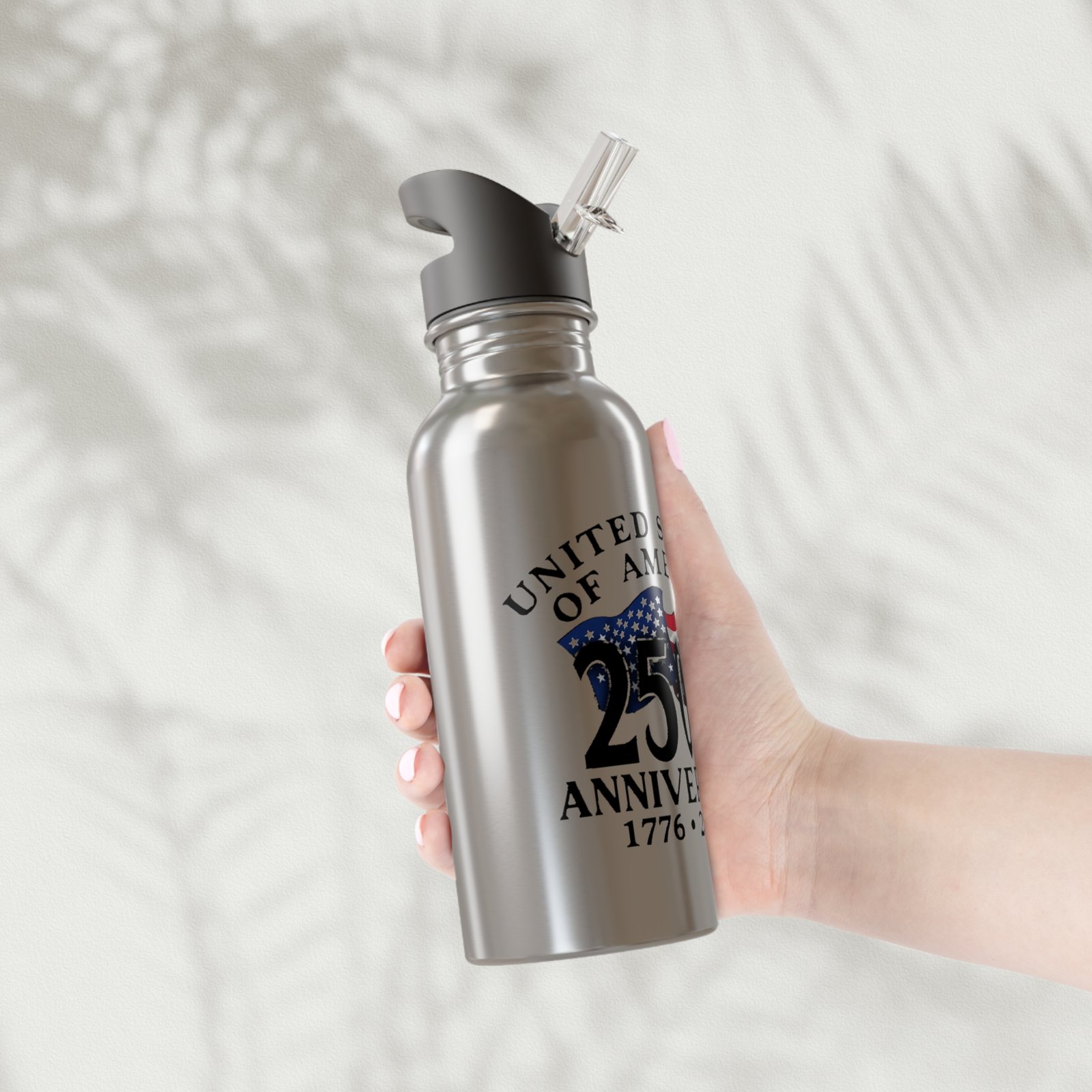 250th Anniversary USA Flag Eagle water bottle | Stainless Steel Straw Bottle - Image 8