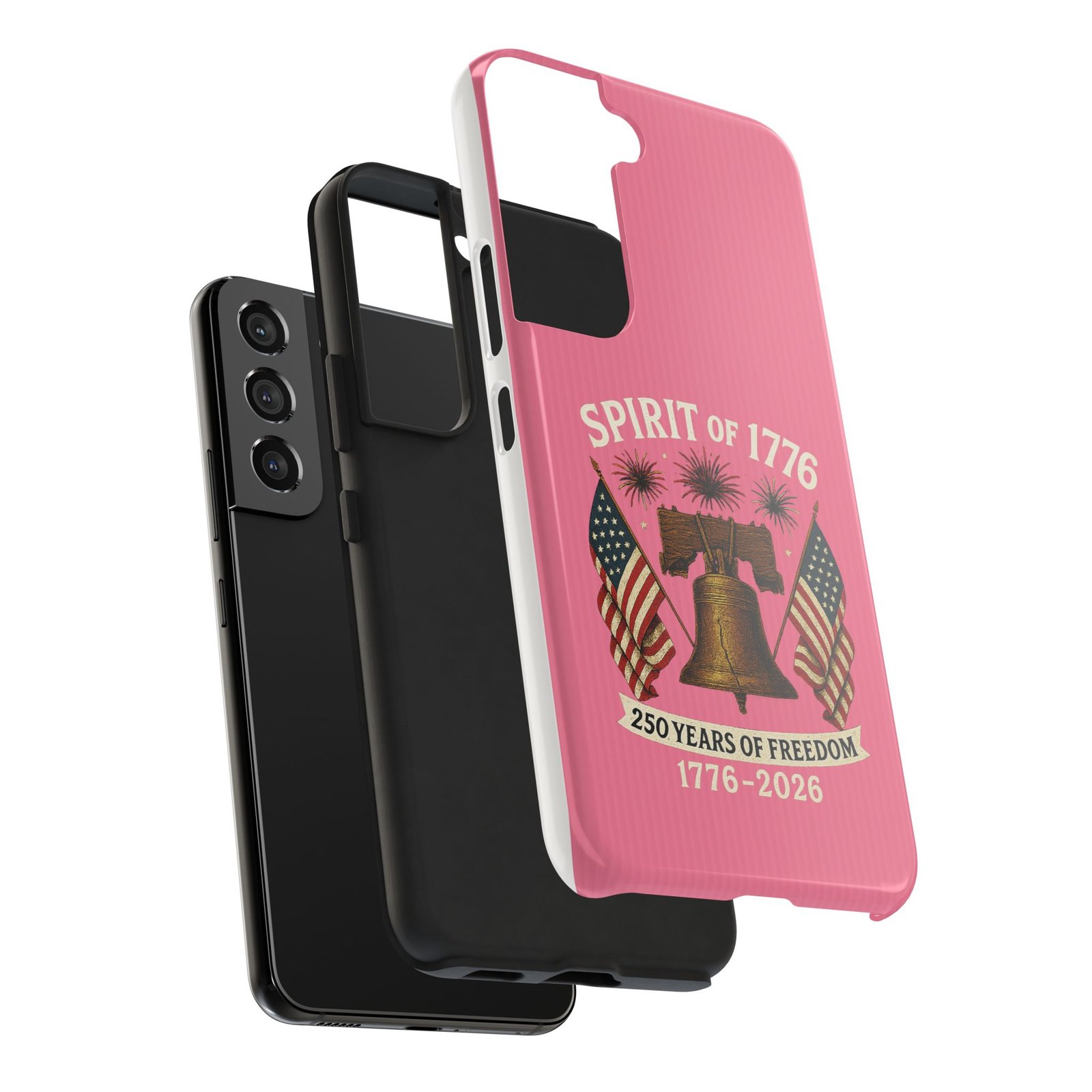 Hot Pink Samsung Galaxy S25-S24-S23-S22-S21_Spirit of 1776 Liberty Bell phone case | 250 Years of Freedom 1776-2026 - Image 14