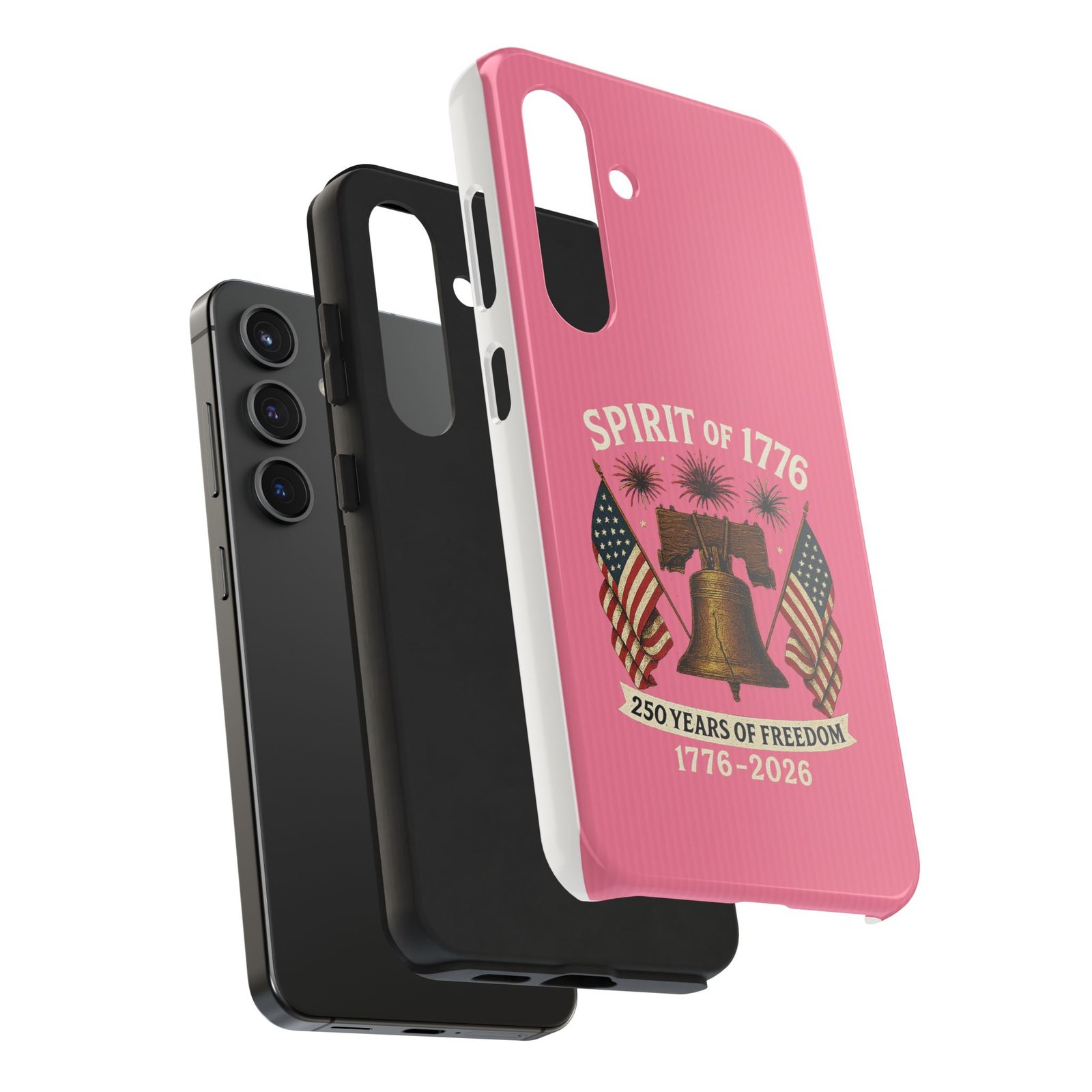 Hot Pink Samsung Galaxy S25-S24-S23-S22-S21_Spirit of 1776 Liberty Bell phone case | 250 Years of Freedom 1776-2026 - Image 5