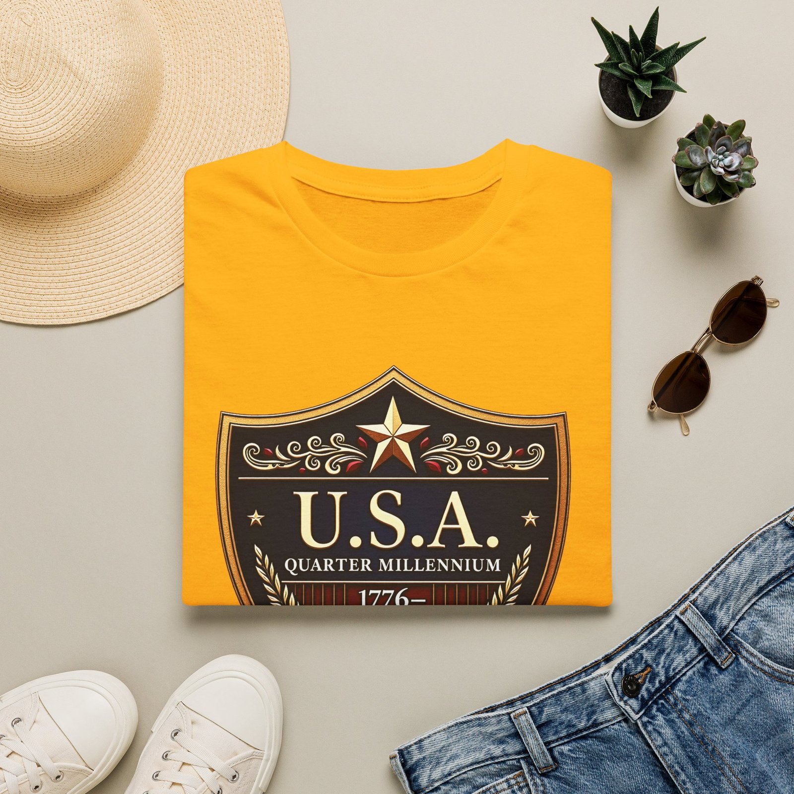 USA Shield Emblem T-Shirt _ 1776_2026 Quarter Millennium Patriotic Tee - Image 21