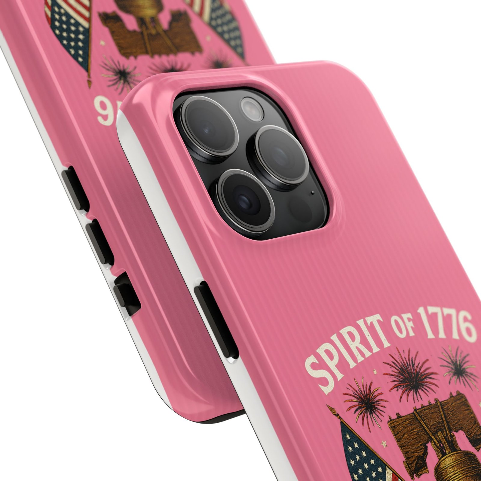 Hot Pink iPhone 14-15-16-17 Spirit of 1776 Phone Case | Liberty Bell, American Flags, 250 Years of Freedom 1776-2026 - Image 22