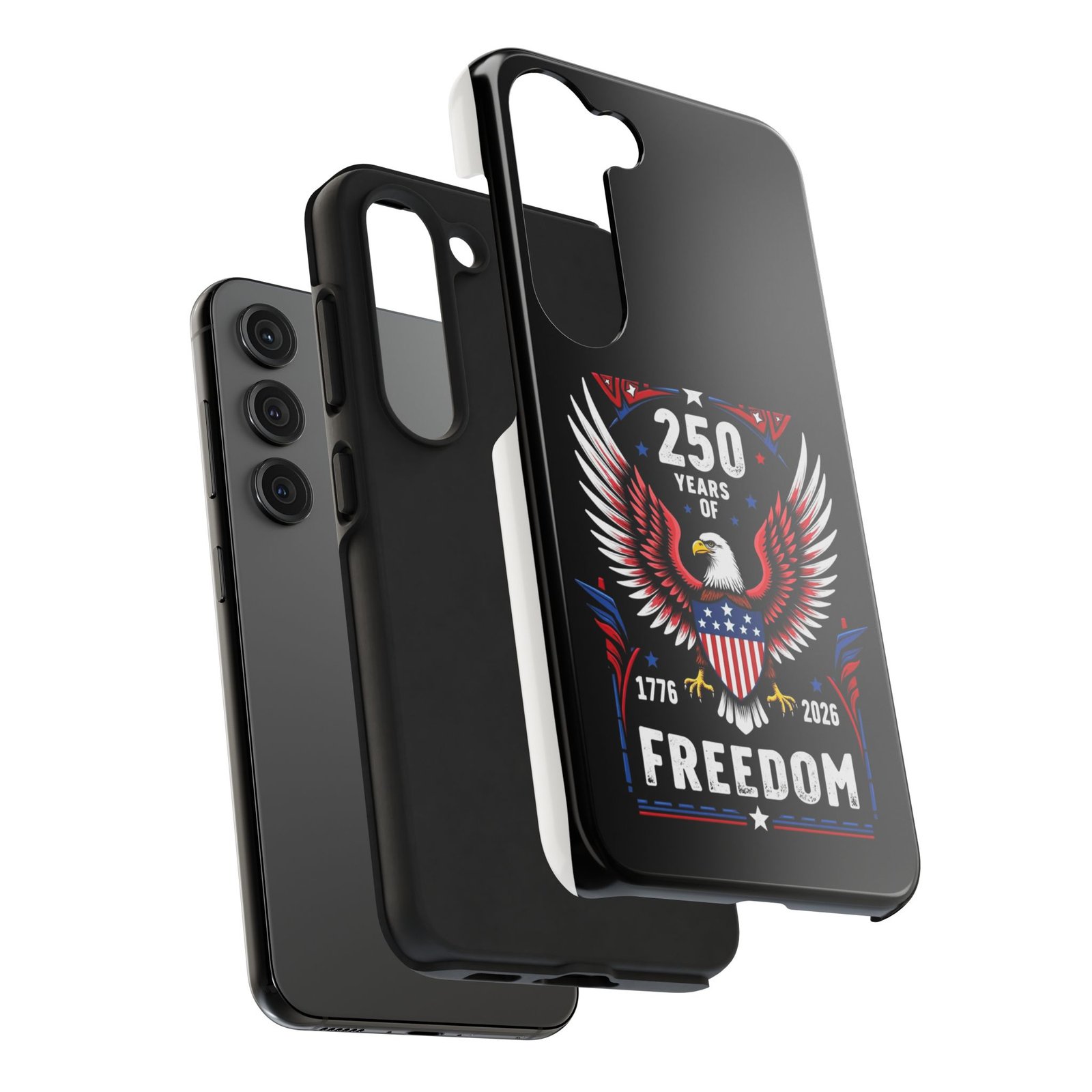 Samsung Galaxy S25-S24-S23-S22-S21_250 Years of Freedom Eagle phone case | Patriotic 1776-2026 Americana - Image 4