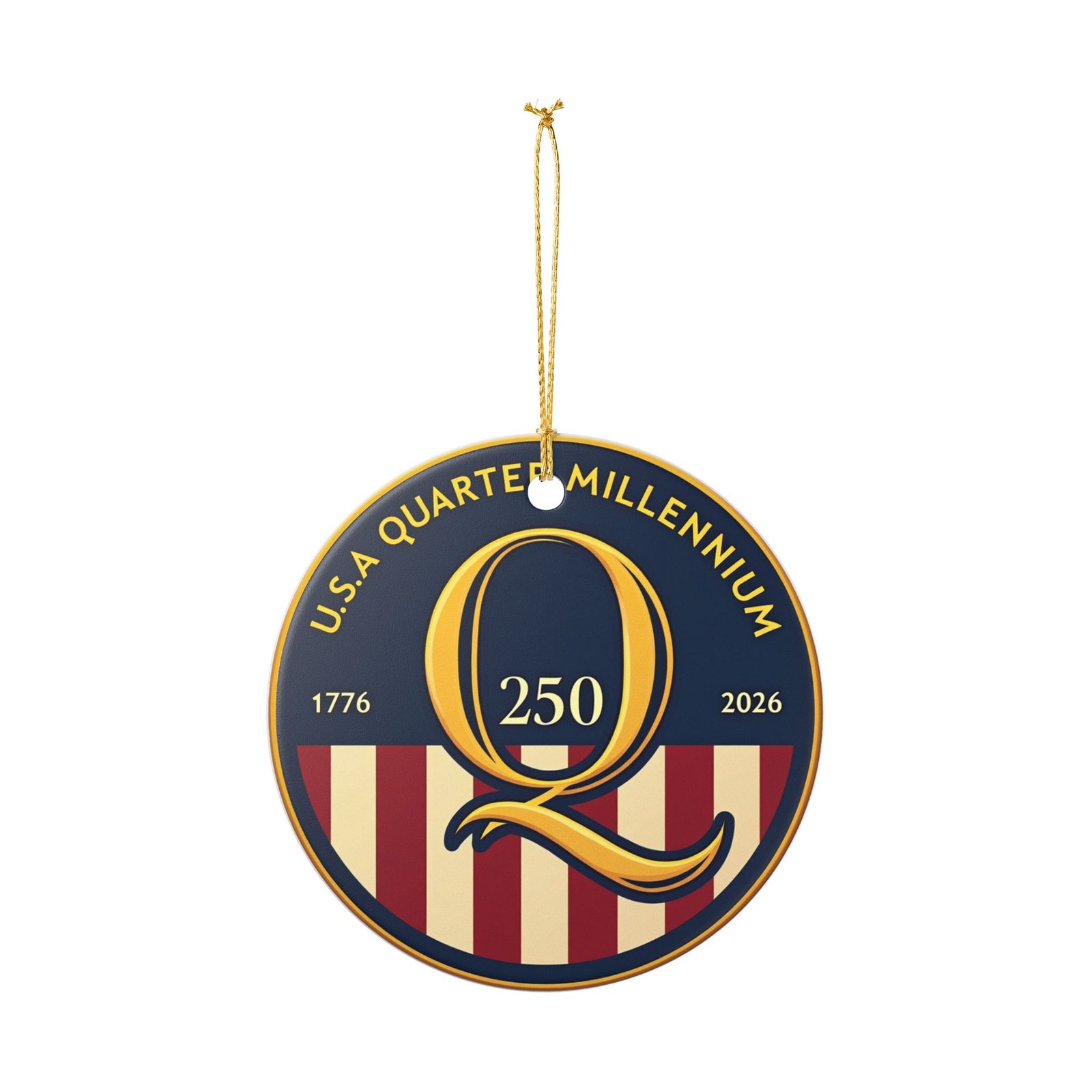 USA Quarter Millennium Q 250 Ceramic Ornament | 1776-2026 Commemorative - Image 4