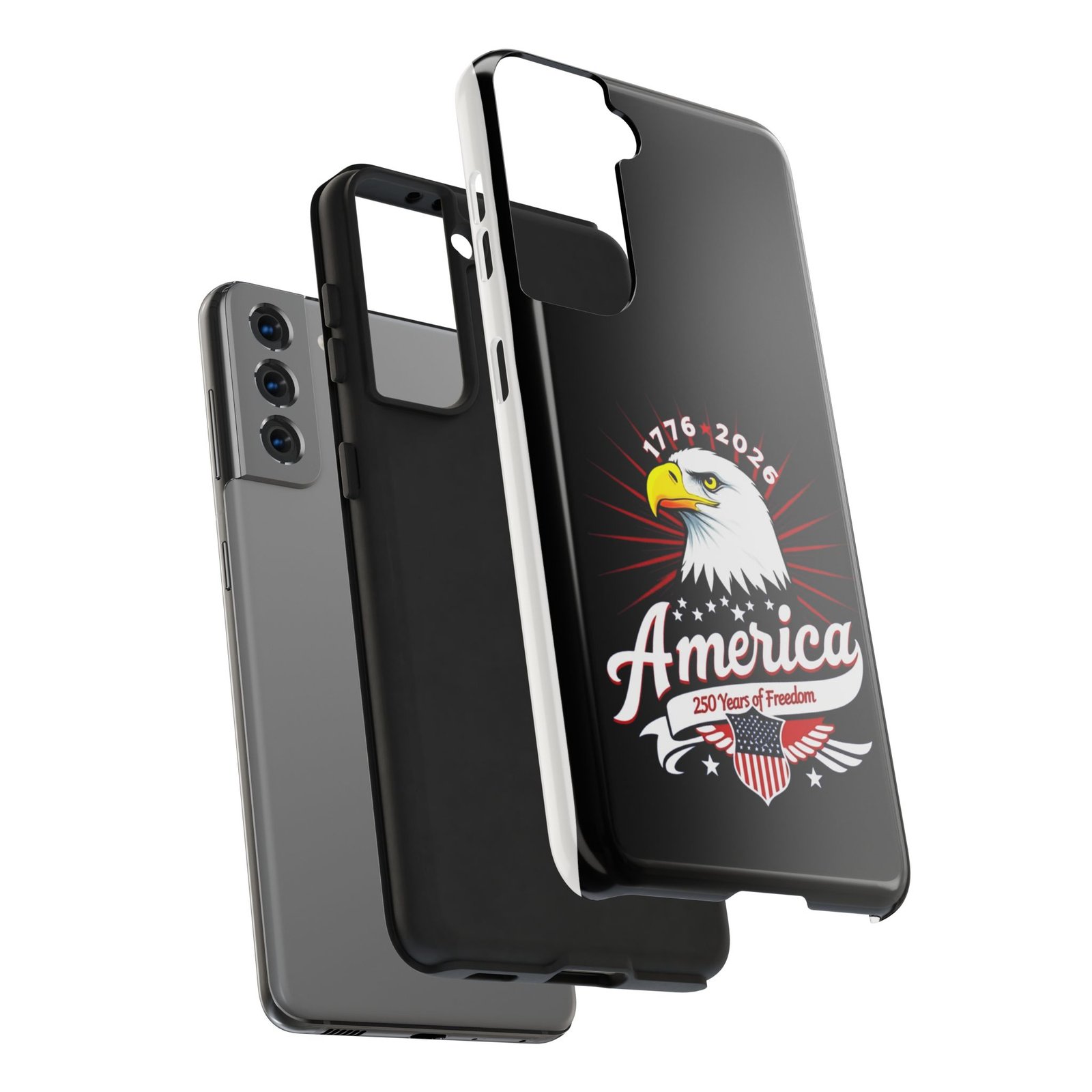 Samsung Galaxy S25-S24-S23-S22-S21_American Eagle 250 Years Freedom Phone Case | Patriotic USA Bald Eagle Phone Case - Image 16