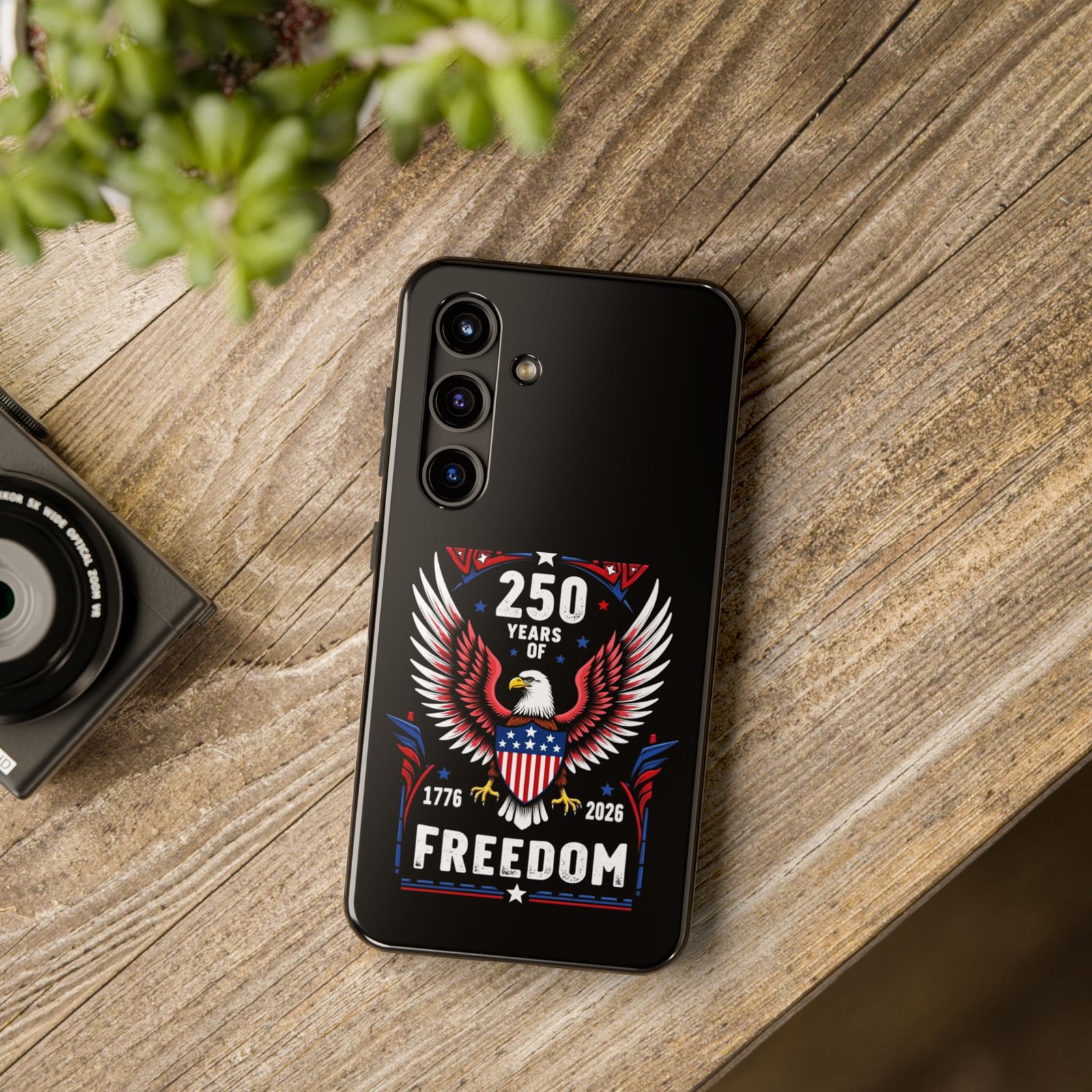 Samsung Galaxy S25-S24-S23-S22-S21_250 Years of Freedom Eagle phone case | Patriotic 1776-2026 Americana - Image 9