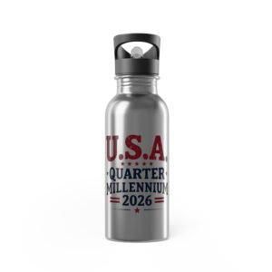 U.S.A. Quarter Millennium Stainless Steel Water Bottle with Straw | 20oz