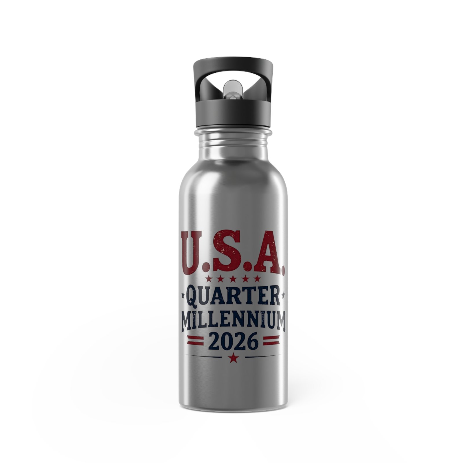 U.S.A. Quarter Millennium Stainless Steel Water Bottle with Straw | 20oz - Image 2