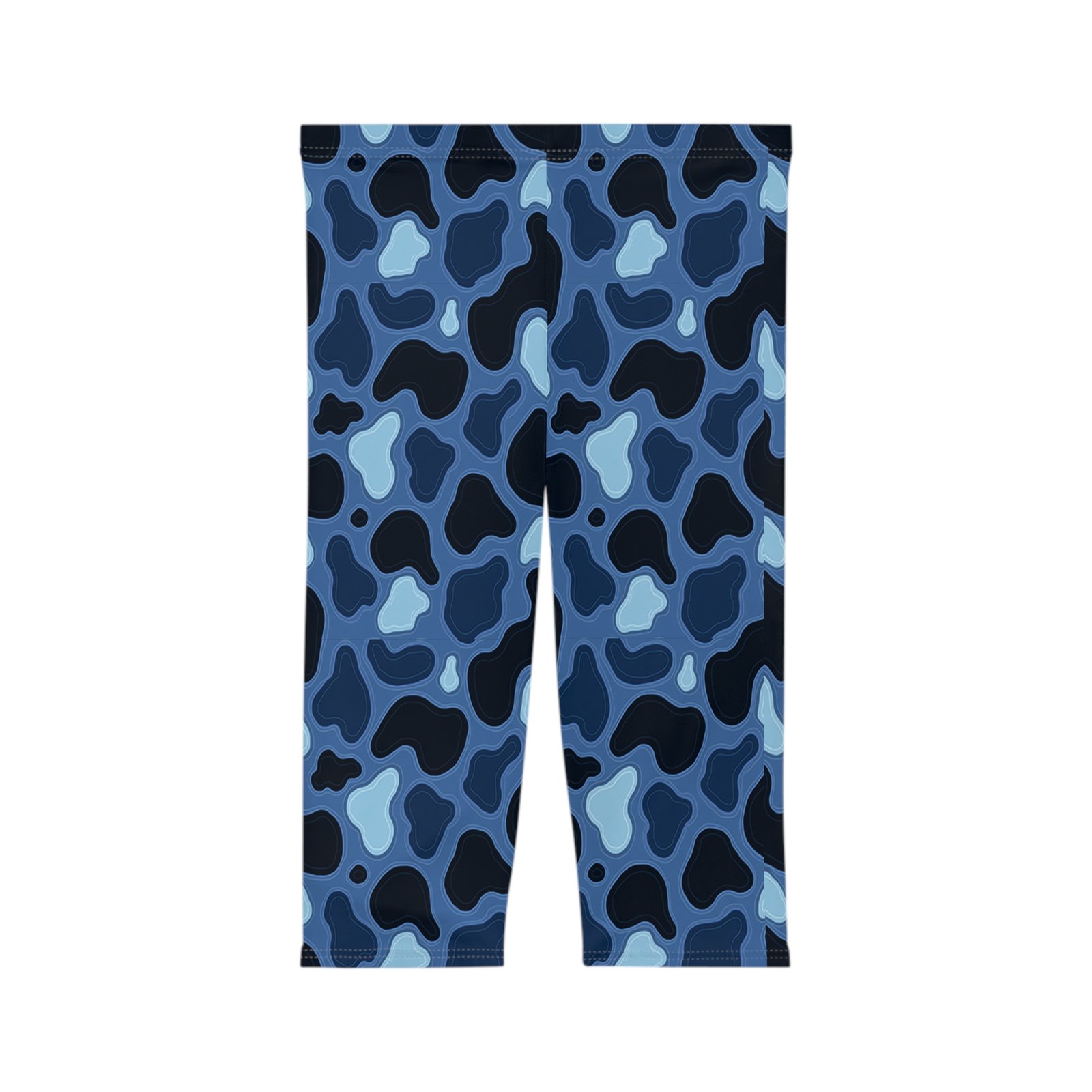 Patina Blue Camo Capri Leggings - Image 3