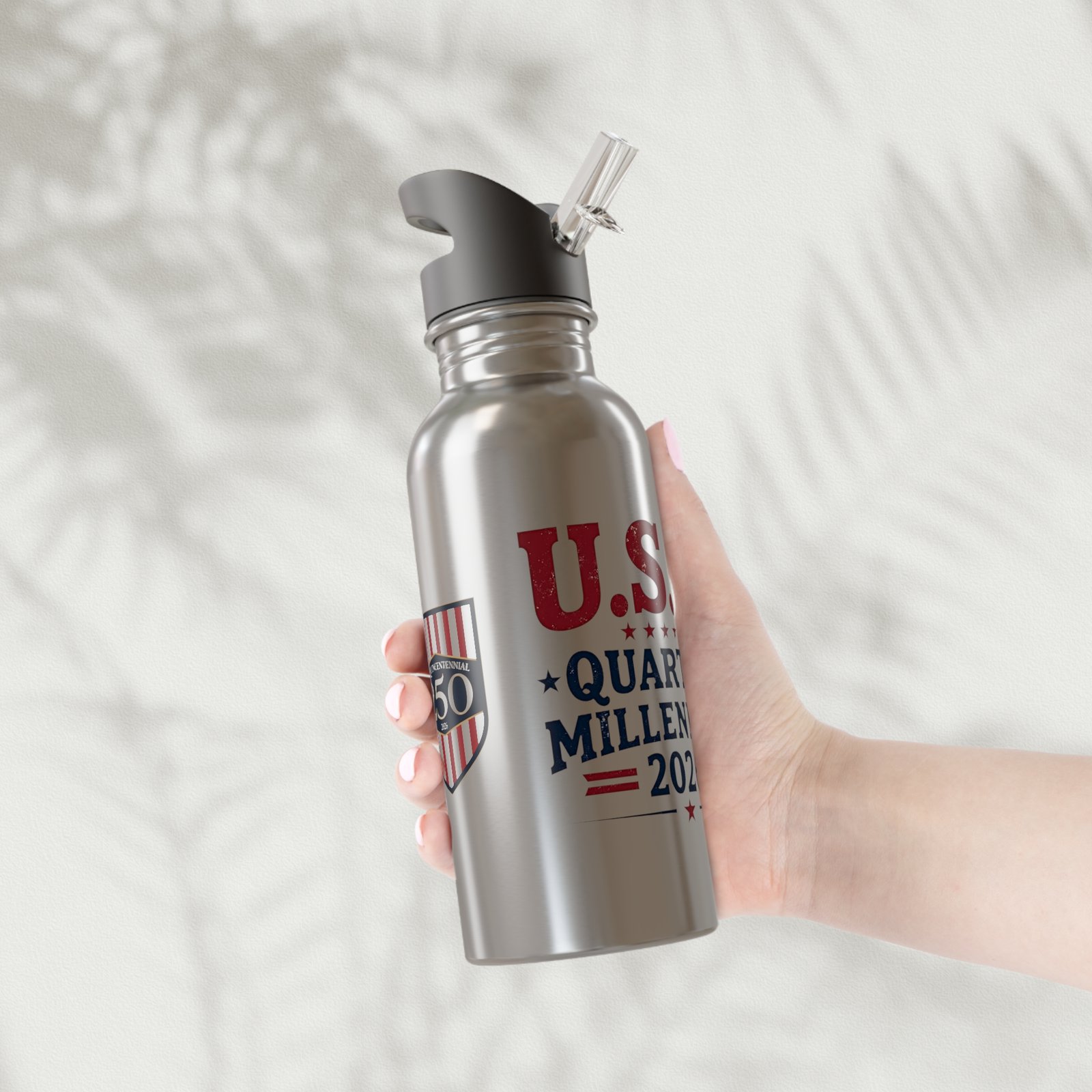 U.S.A. Quarter Millennium Stainless Steel Water Bottle with Straw | 20oz - Image 8