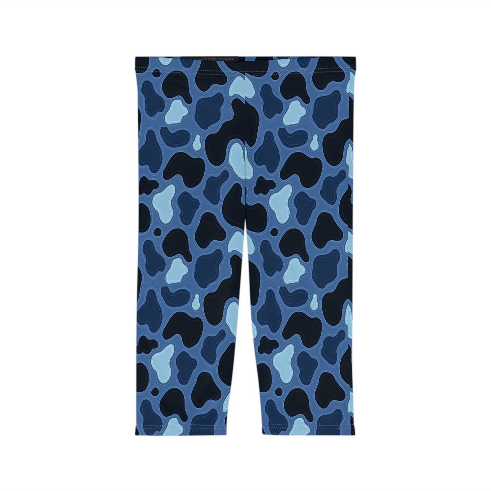 Patina Blue Camo Capri Leggings - Image 2