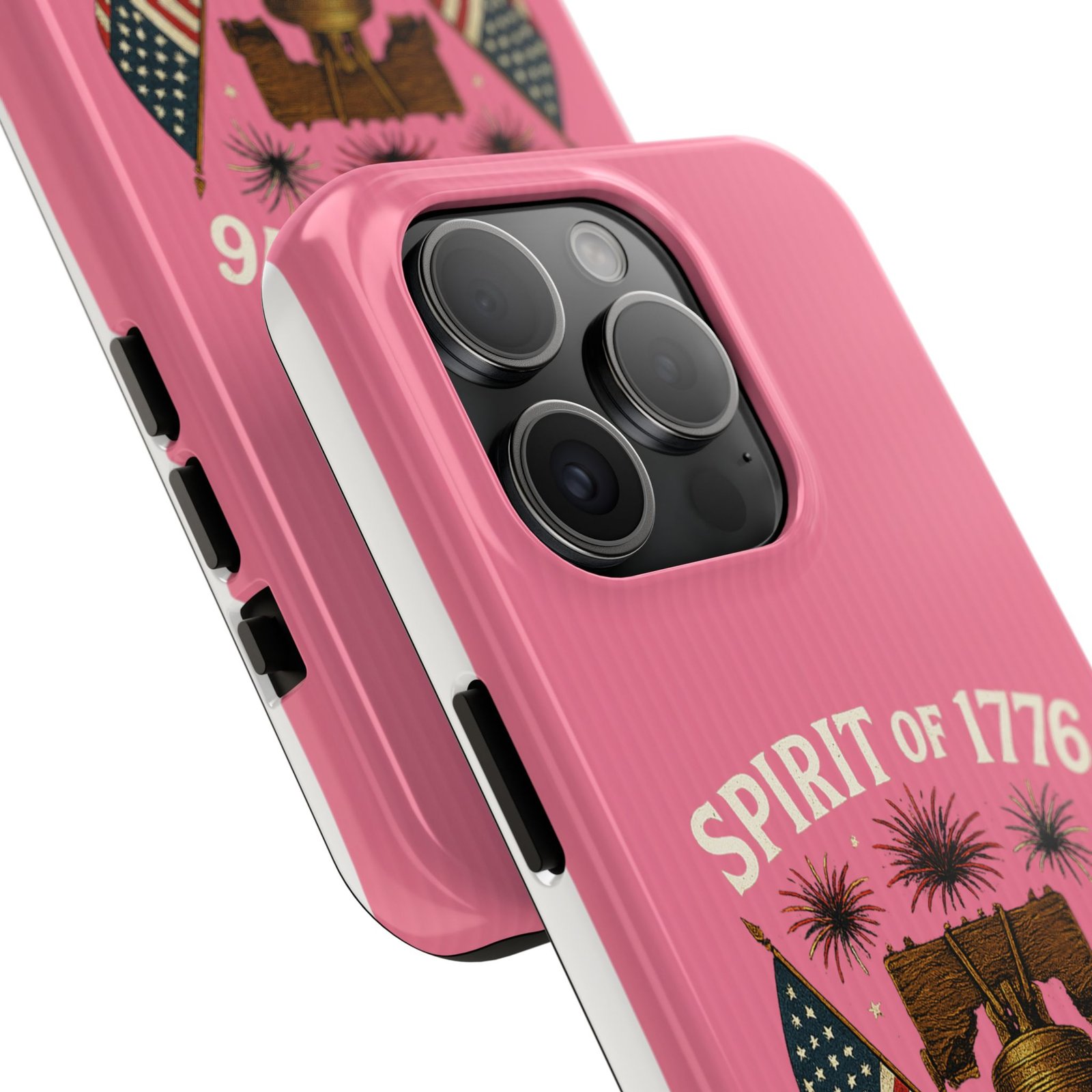 Hot Pink iPhone 14-15-16-17 Spirit of 1776 Phone Case | Liberty Bell, American Flags, 250 Years of Freedom 1776-2026 - Image 14
