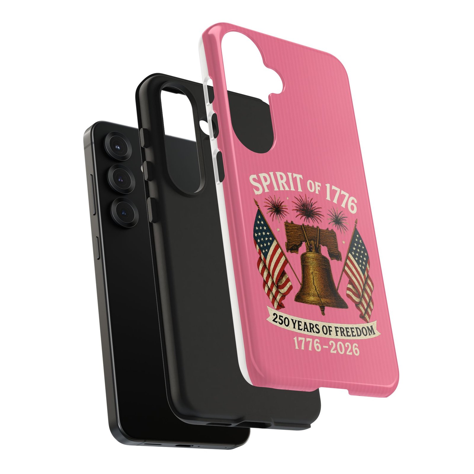 Hot Pink Samsung Galaxy S25-S24-S23-S22-S21_Spirit of 1776 Liberty Bell phone case | 250 Years of Freedom 1776-2026 - Image 23