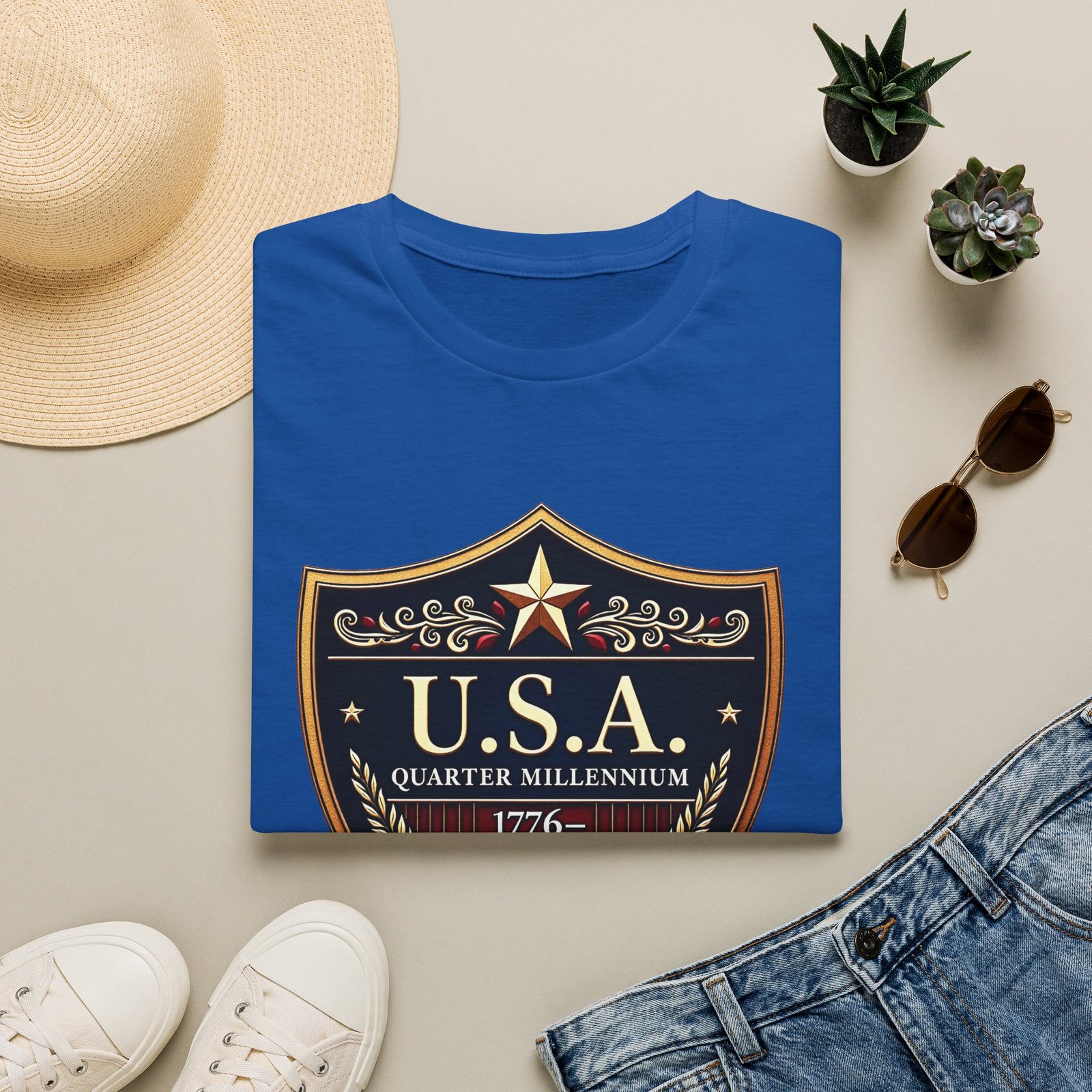 USA Shield Emblem T-Shirt _ 1776_2026 Quarter Millennium Patriotic Tee - Image 35
