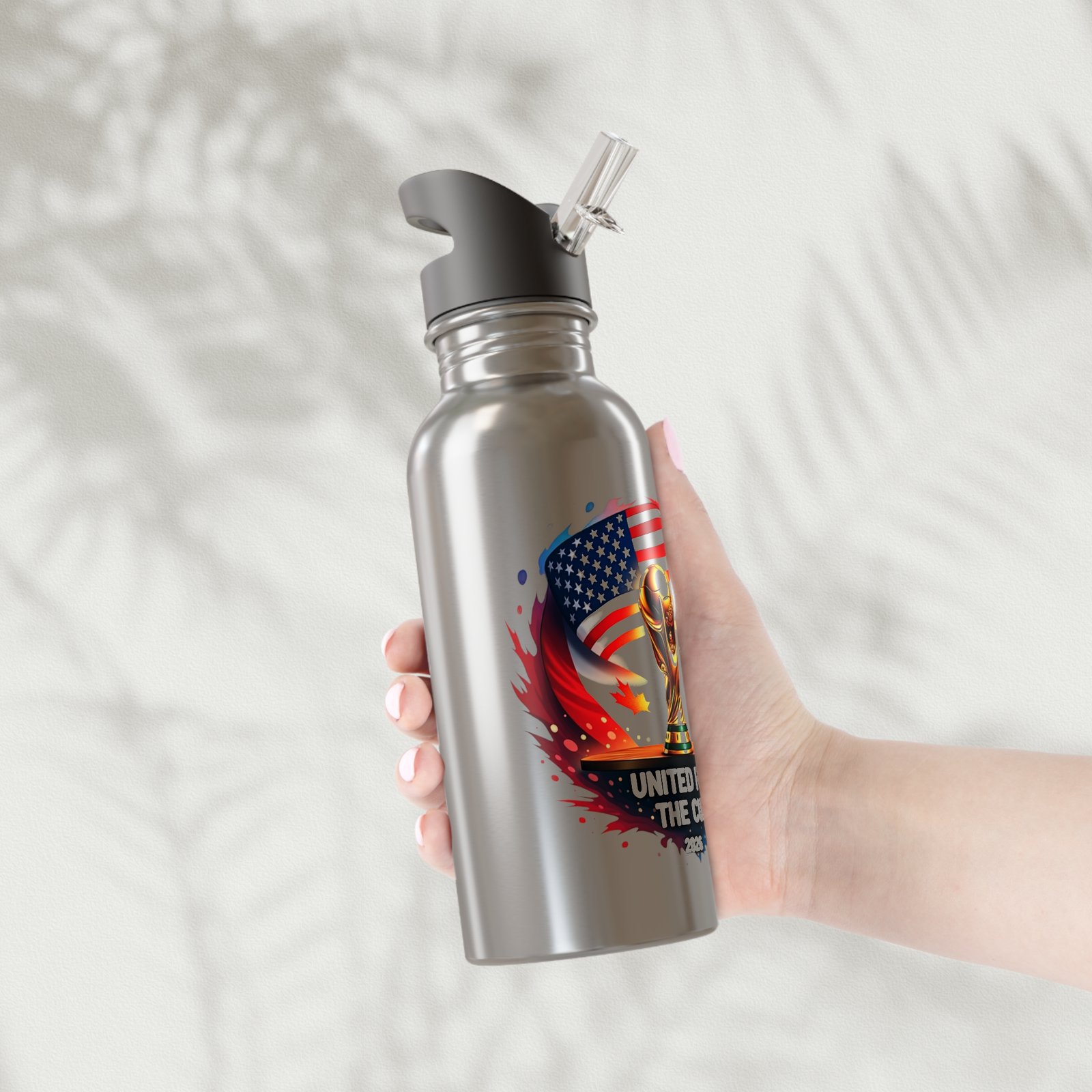 World Cup Trophy with USA Flag water bottle | Stainless Steel 20oz - Image 8