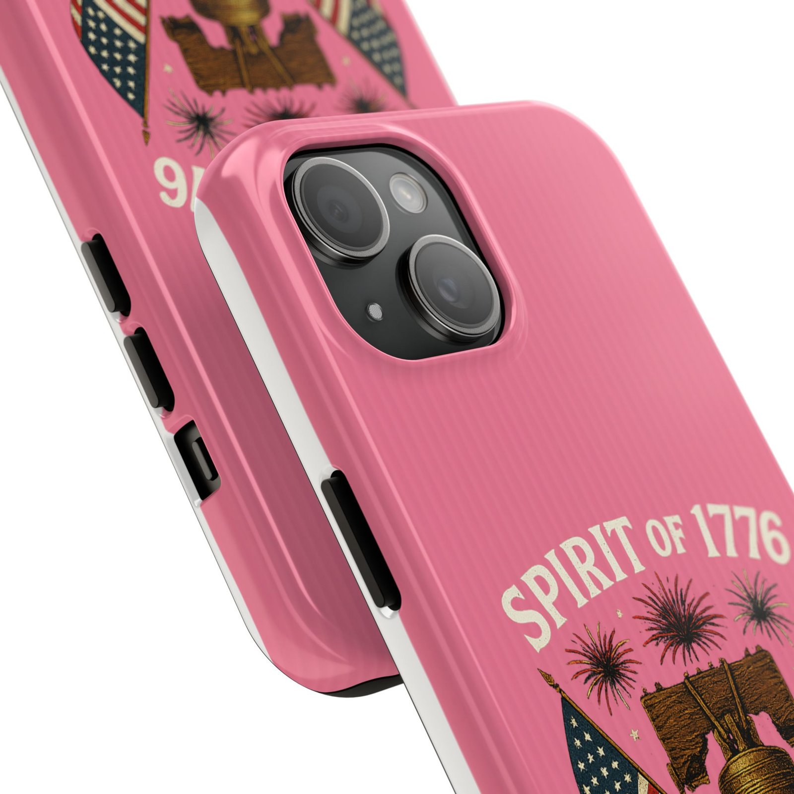 Hot Pink iPhone 14-15-16-17 Spirit of 1776 Phone Case | Liberty Bell, American Flags, 250 Years of Freedom 1776-2026 - Image 10