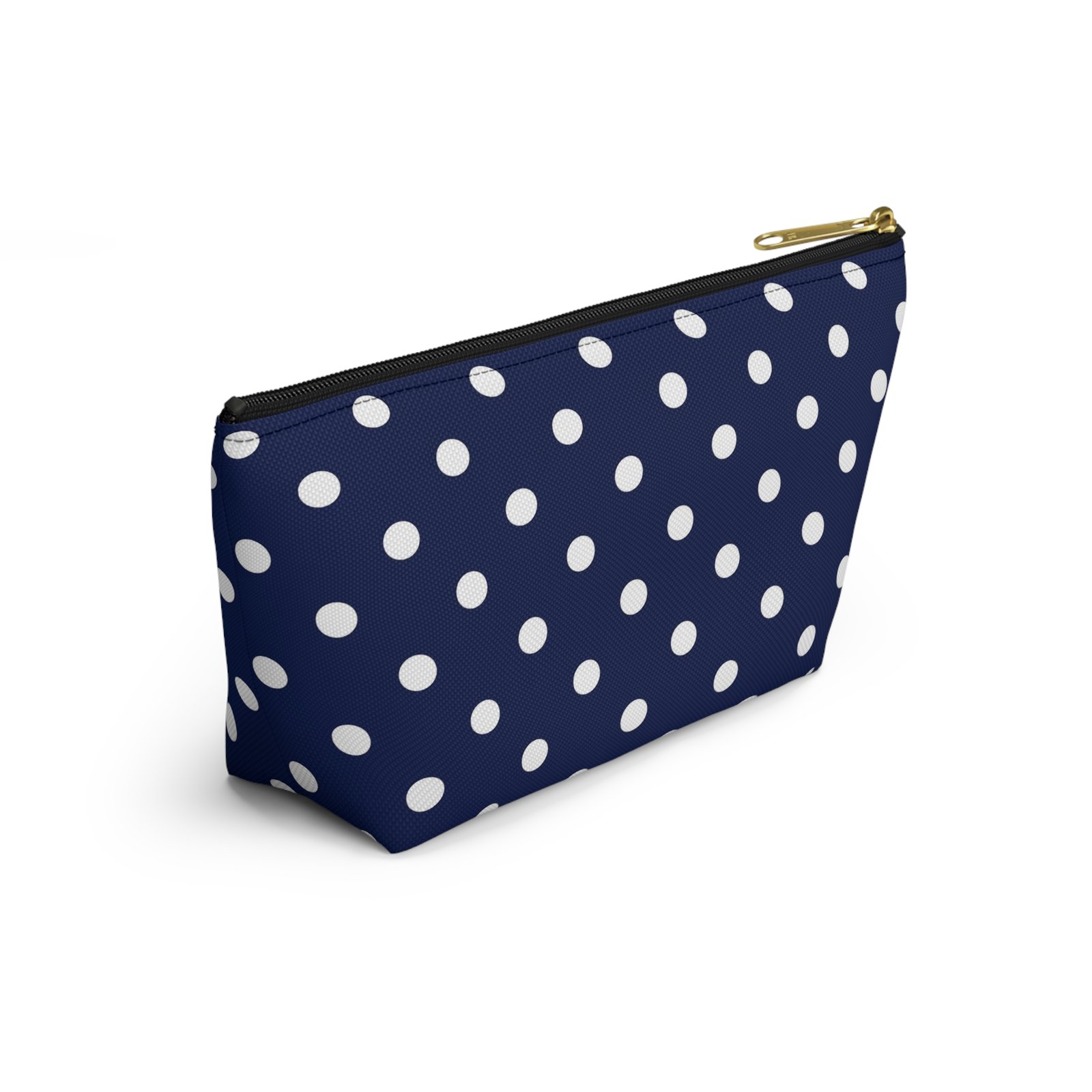 Navy White Polka Dot Accessory Pouch | Makeup Bag - Image 16