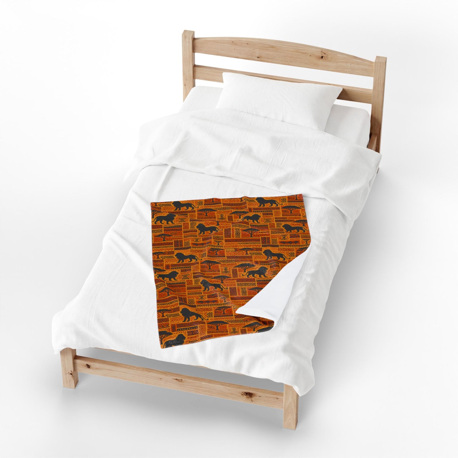 African Safari Lion Pattern Blanket | Velveteen Plush Throw - Image 15