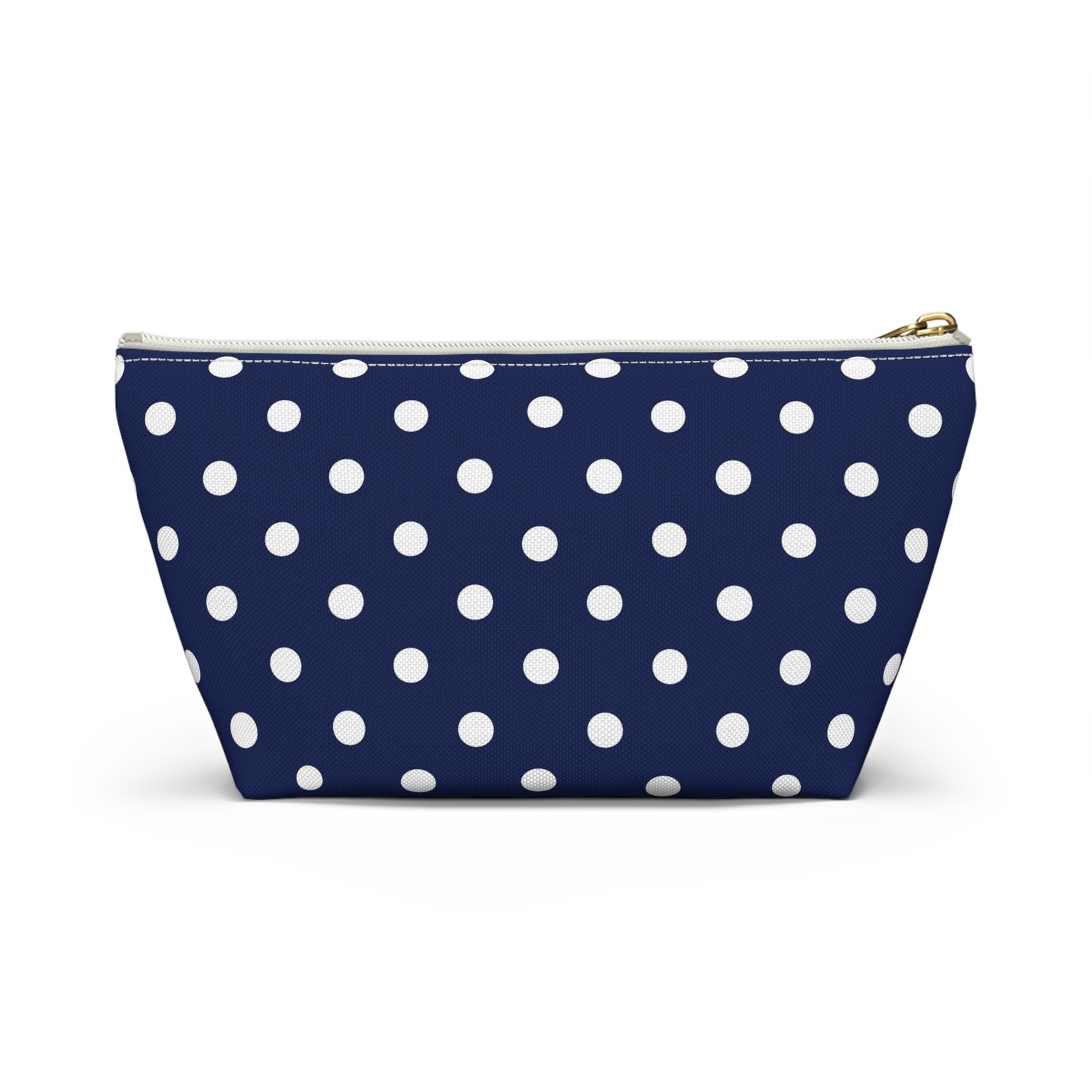Navy White Polka Dot Accessory Pouch | Makeup Bag - Image 20