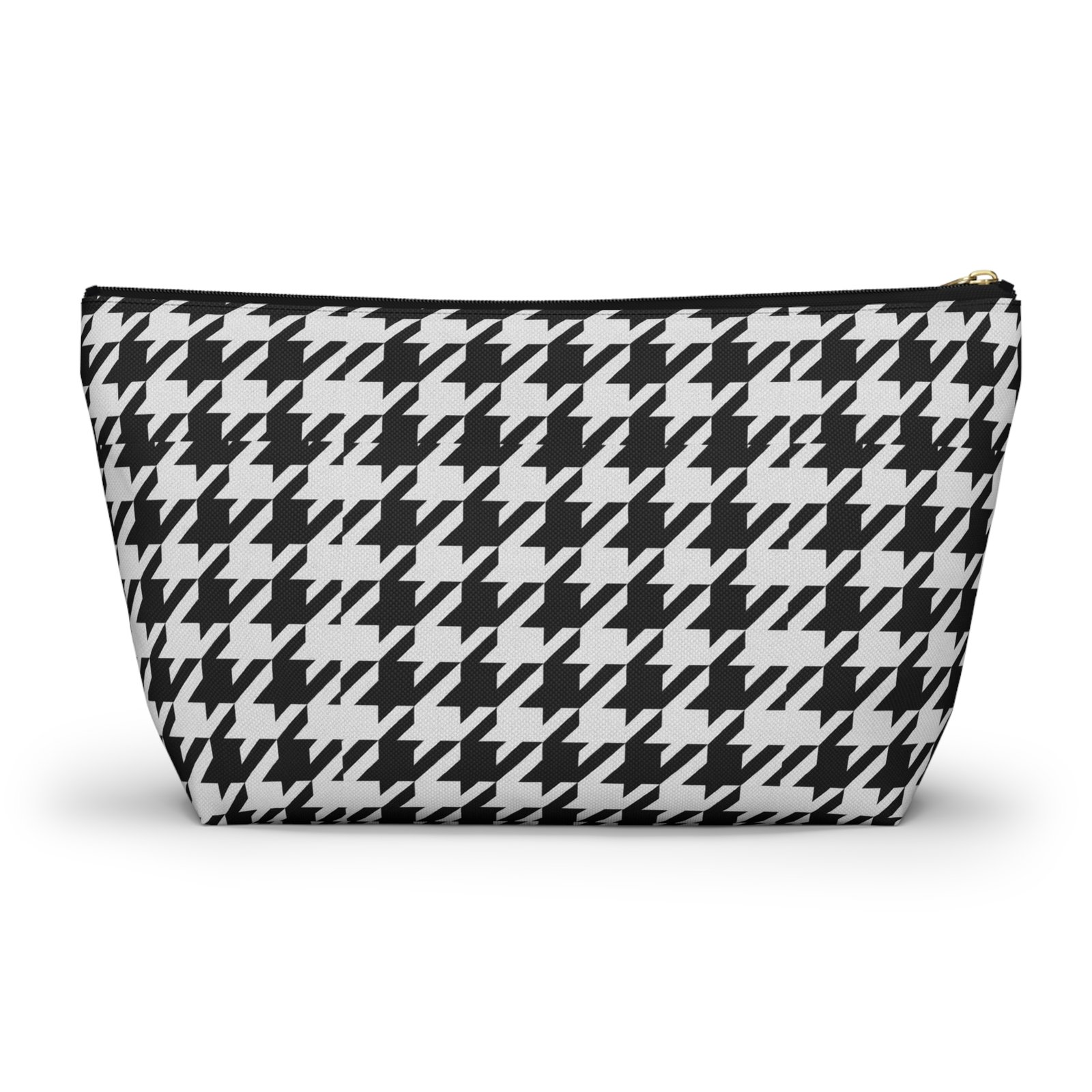 Black and White Houndstooth Accessory Pouch - Image 2