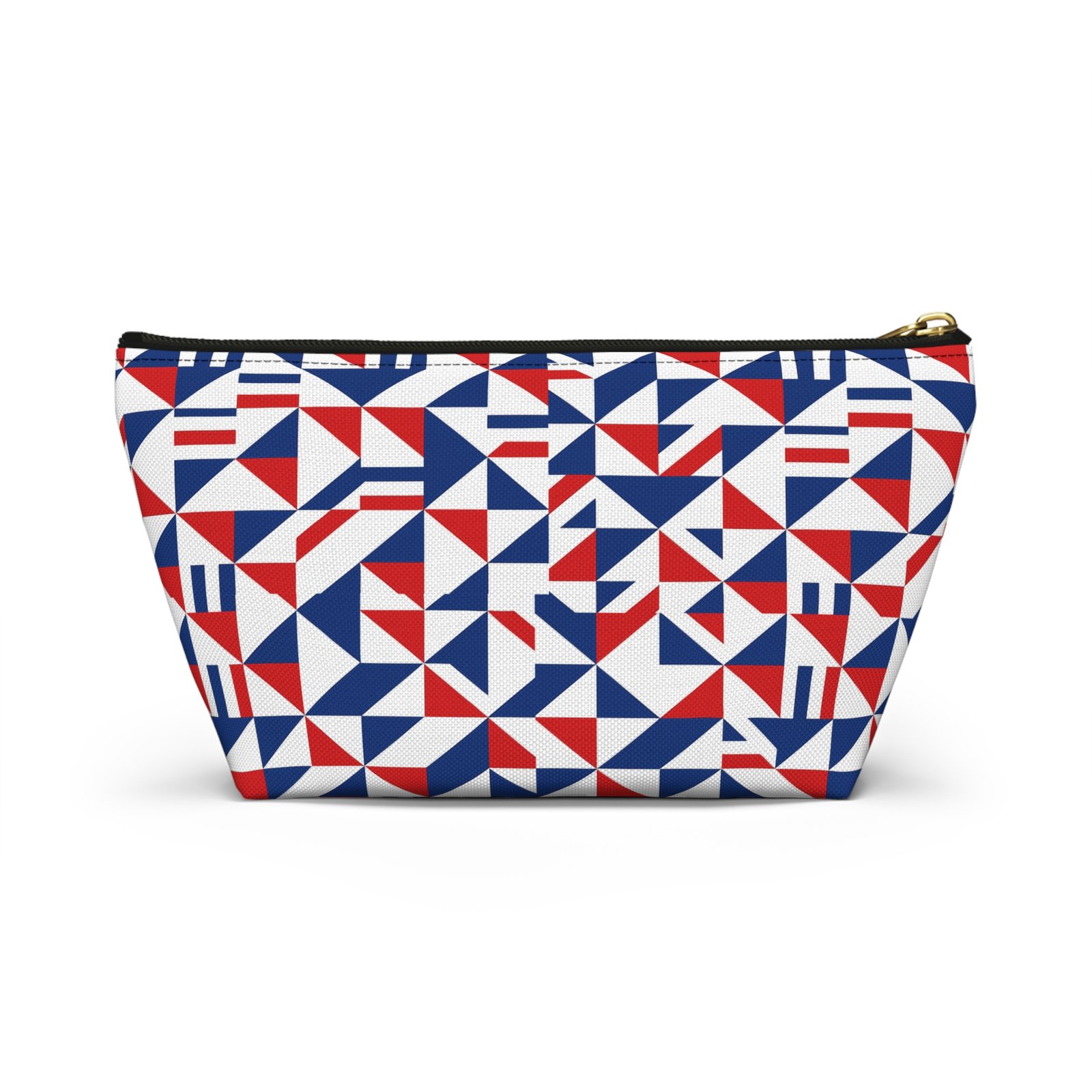 Red White Blue Geometric Pattern Accessory Pouch - Image 14