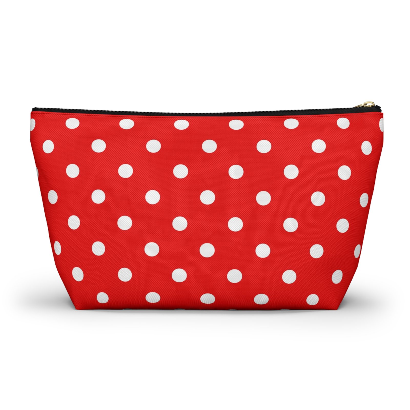 Red White Polka Dot Accessory Pouch - Image 2