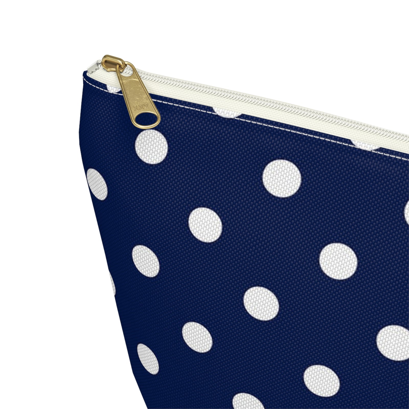 Navy White Polka Dot Accessory Pouch | Makeup Bag - Image 12