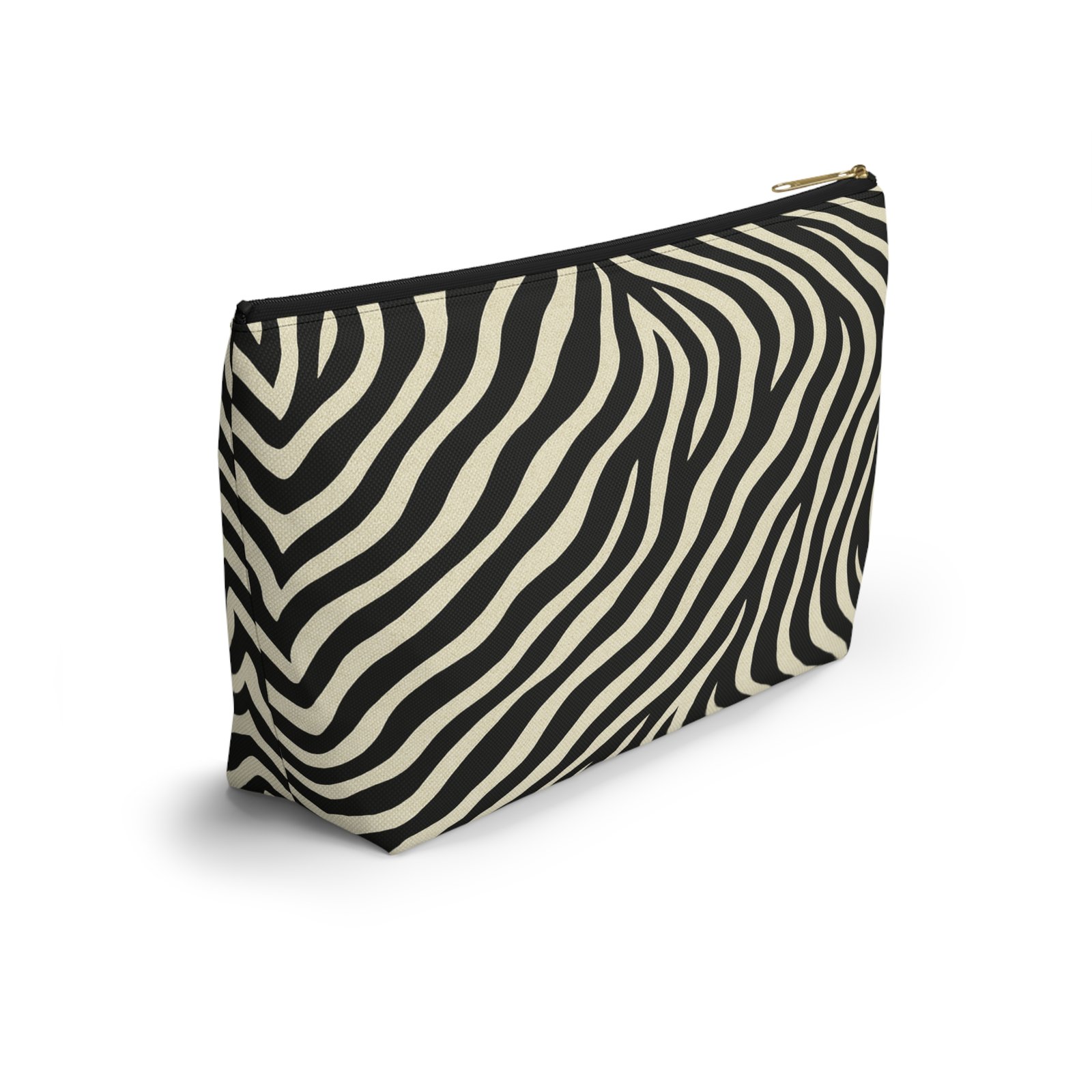 Zebra Print Accessory Pouch | T-Bottom Makeup Bag - Image 4