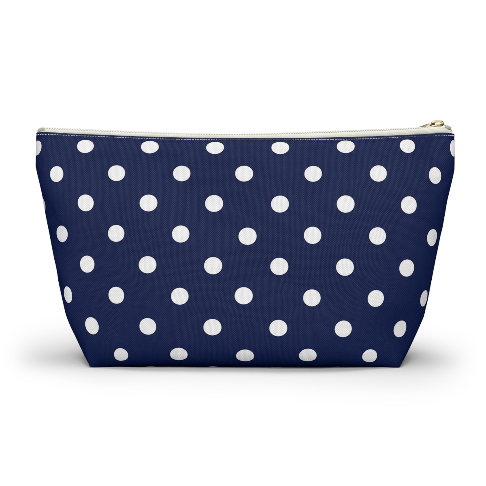 Navy White Polka Dot Accessory Pouch | Makeup Bag - Image 8