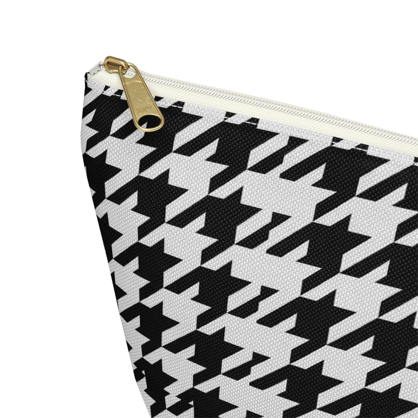 Black and White Houndstooth Accessory Pouch - Image 12