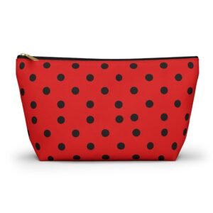 Red Black Polka Dot Accessory Pouch
