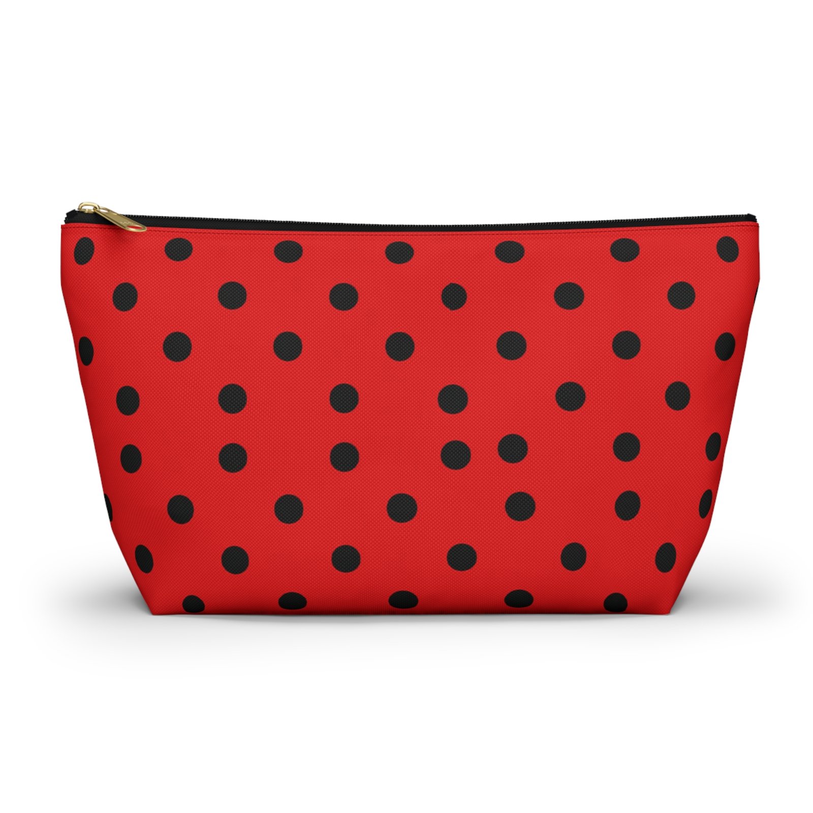 Red Black Polka Dot Accessory Pouch