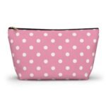 Pink Polka Dot Accessory Pouch | T-Bottom Makeup Bag