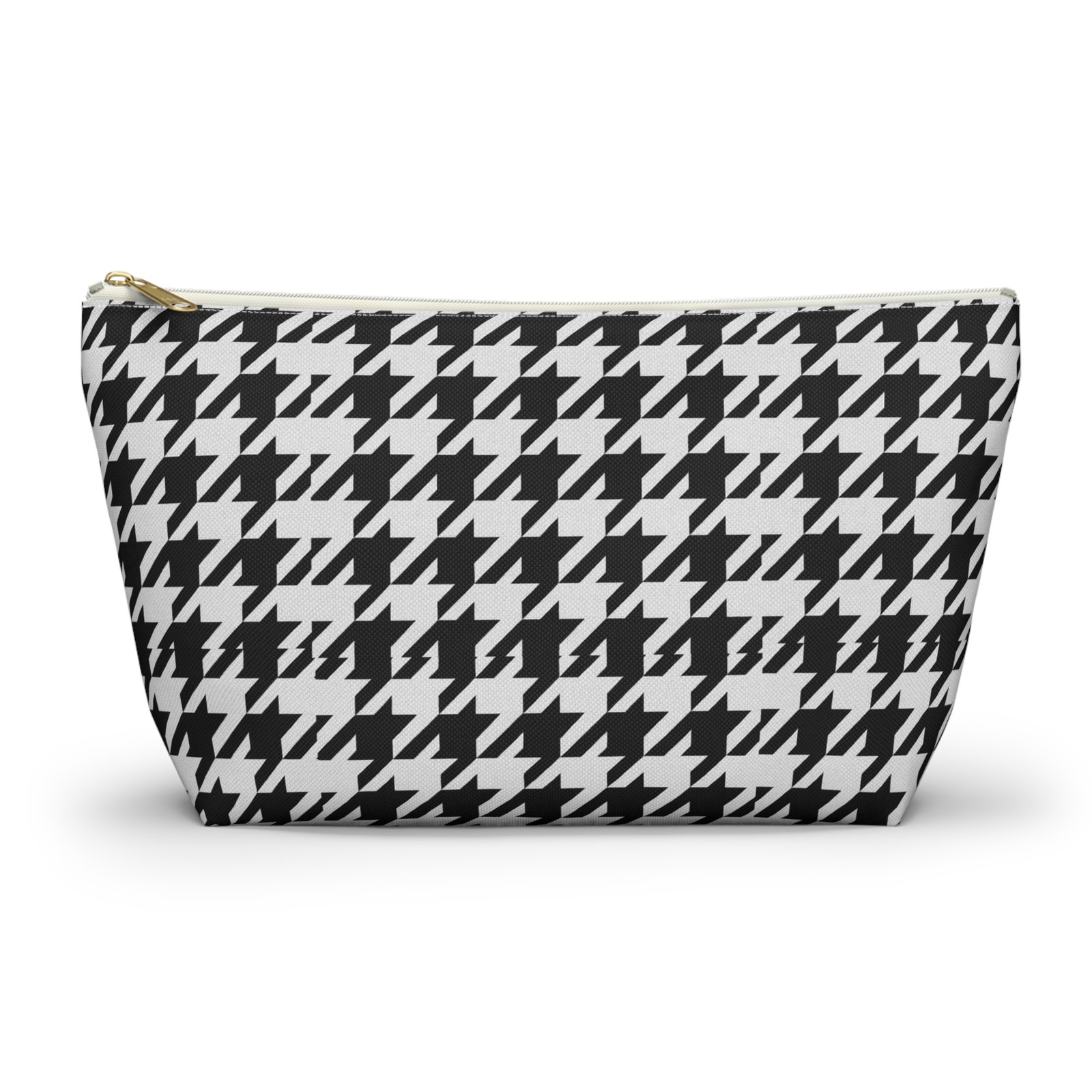 Black and White Houndstooth Accessory Pouch - Image 7
