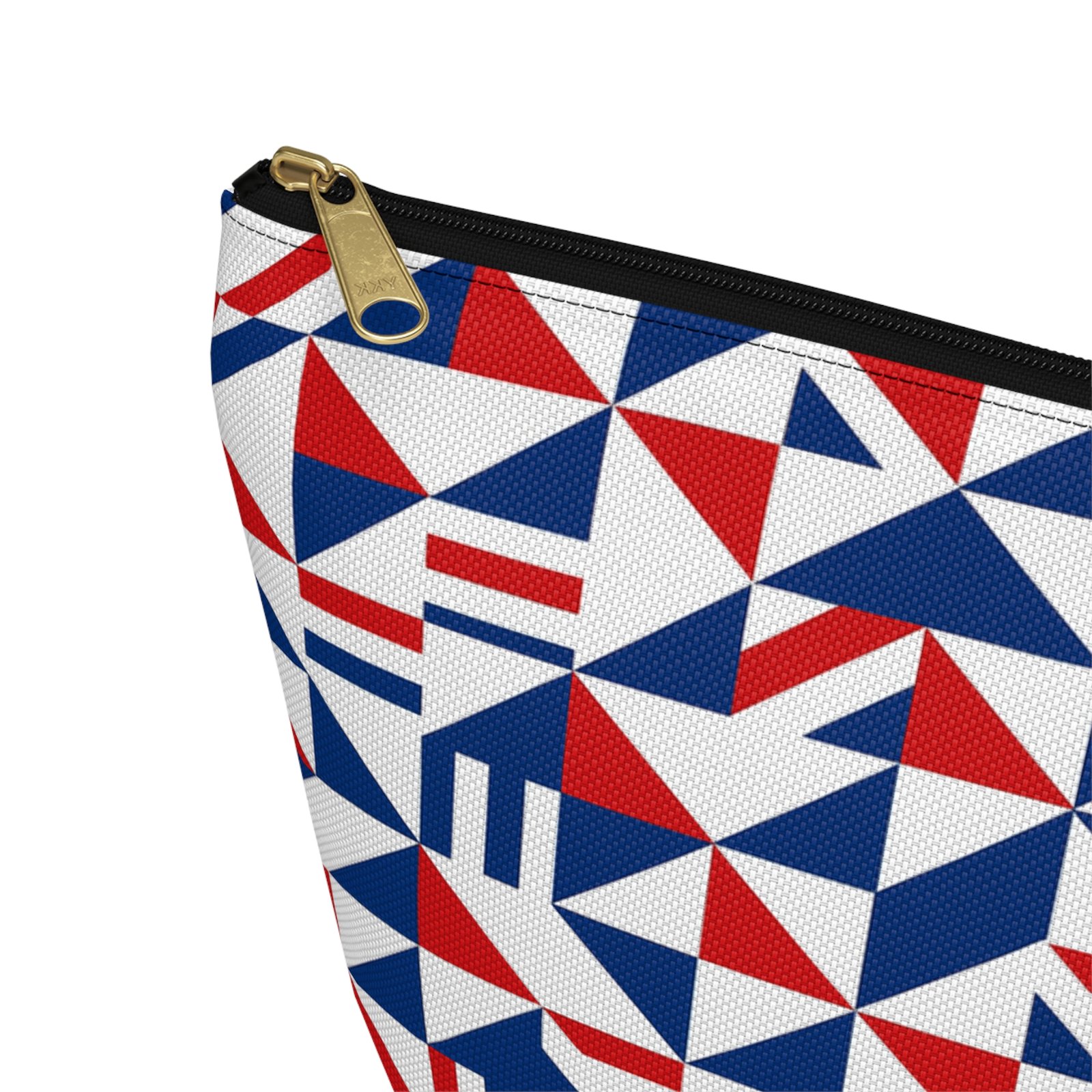 Red White Blue Geometric Pattern Accessory Pouch - Image 6