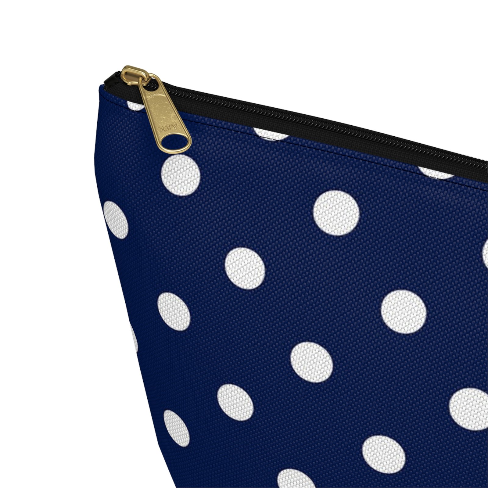 Navy White Polka Dot Accessory Pouch | Makeup Bag - Image 6