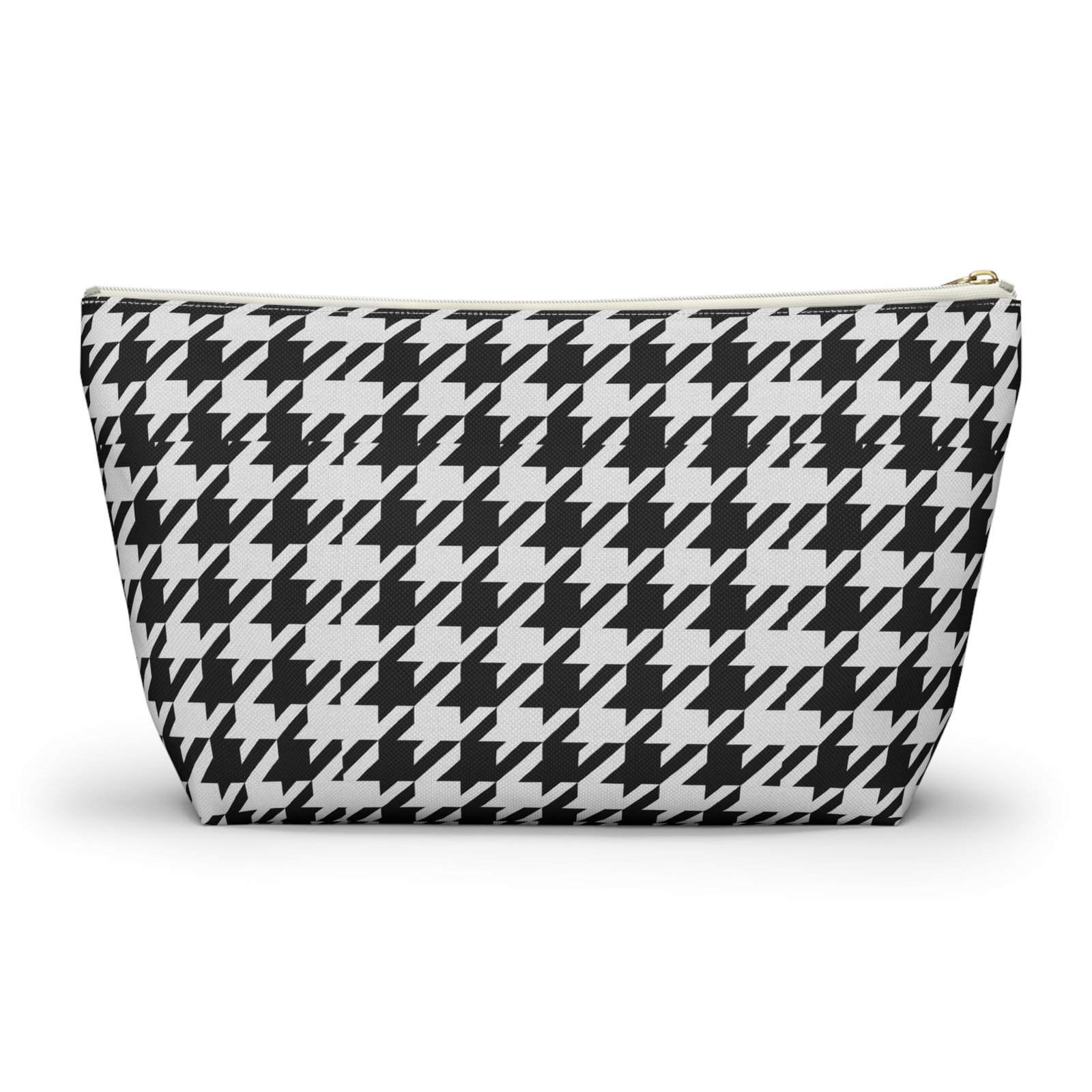Black and White Houndstooth Accessory Pouch - Image 8