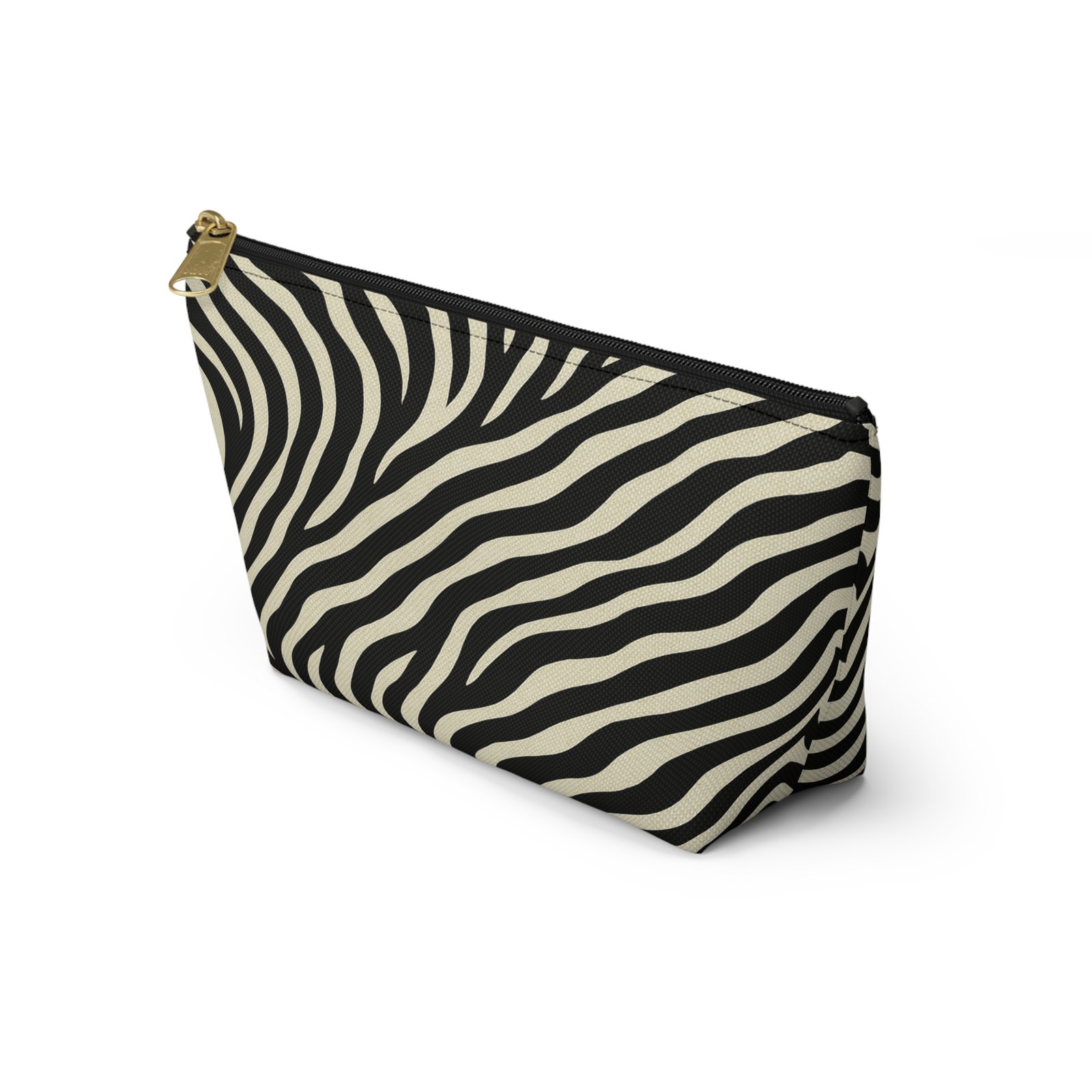 Zebra Print Accessory Pouch | T-Bottom Makeup Bag - Image 15