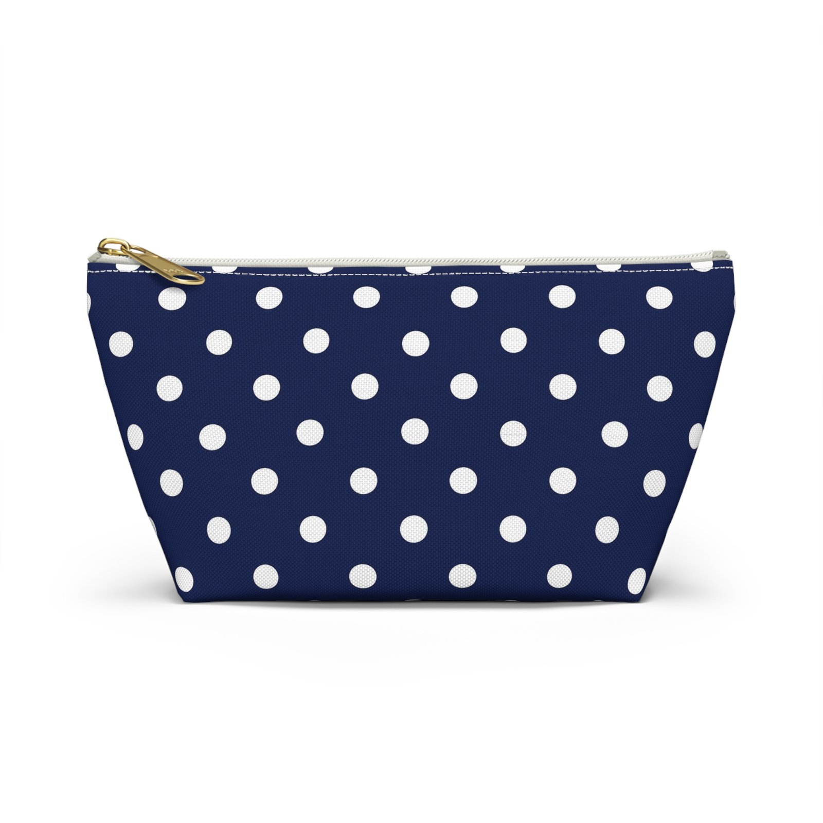 Navy White Polka Dot Accessory Pouch | Makeup Bag - Image 19