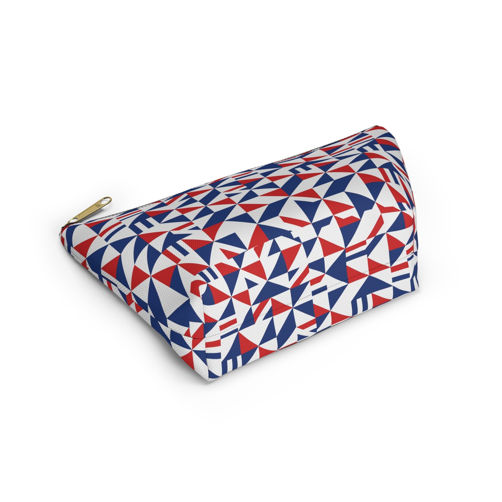 Red White Blue Geometric Pattern Accessory Pouch - Image 17