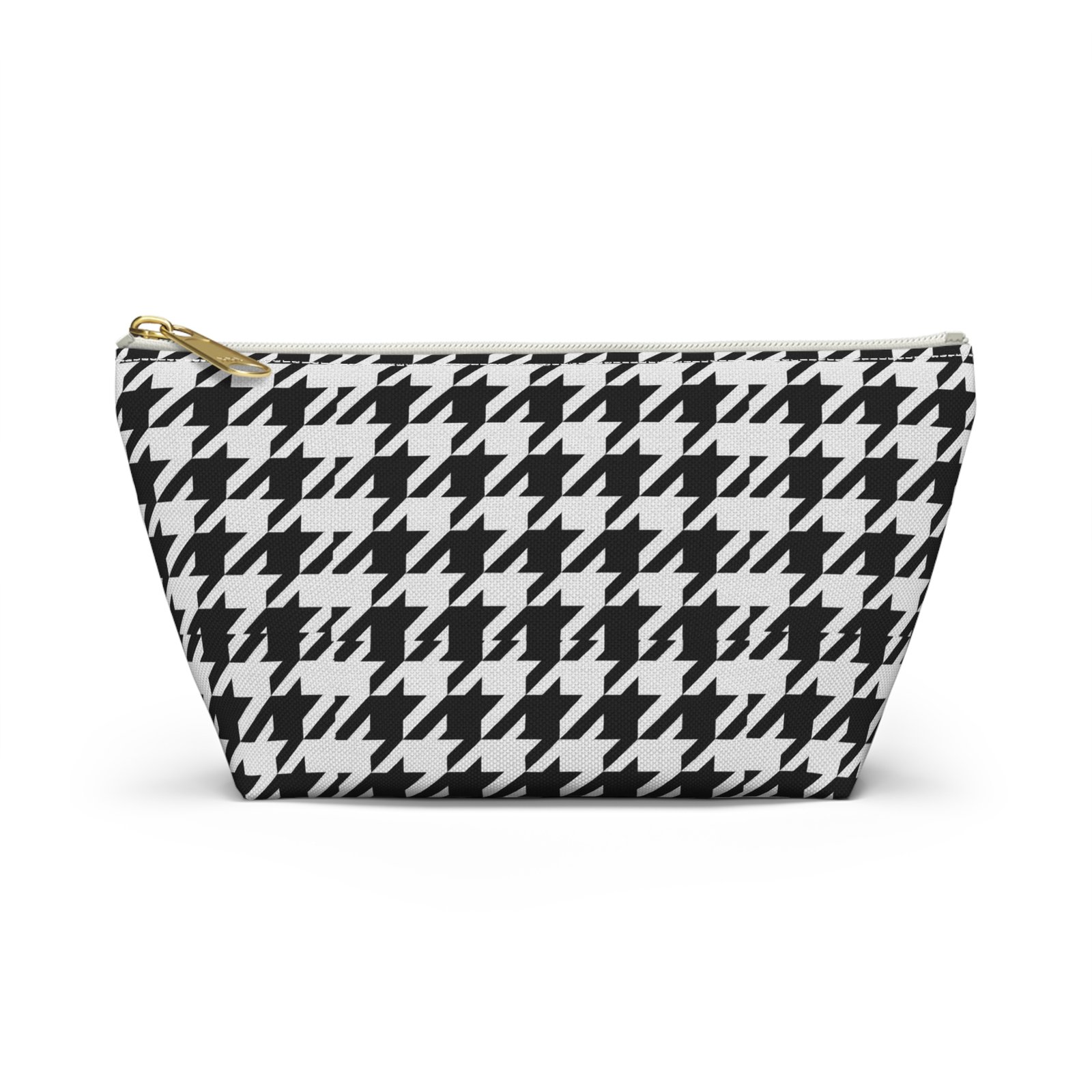Black and White Houndstooth Accessory Pouch - Image 19