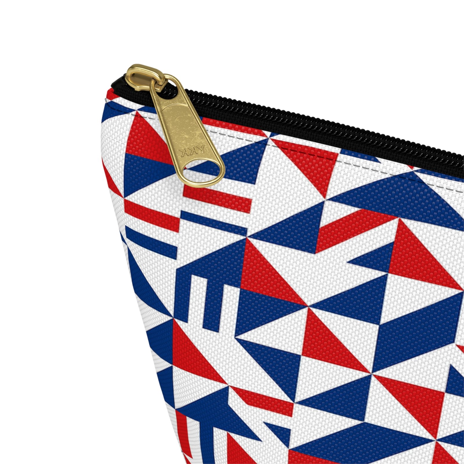 Red White Blue Geometric Pattern Accessory Pouch - Image 18