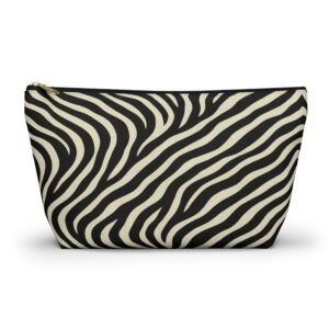 Zebra Print Accessory Pouch | T-Bottom Makeup Bag
