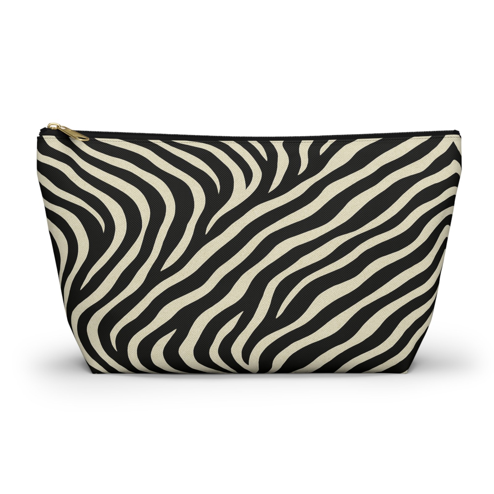 Zebra Print Accessory Pouch | T-Bottom Makeup Bag