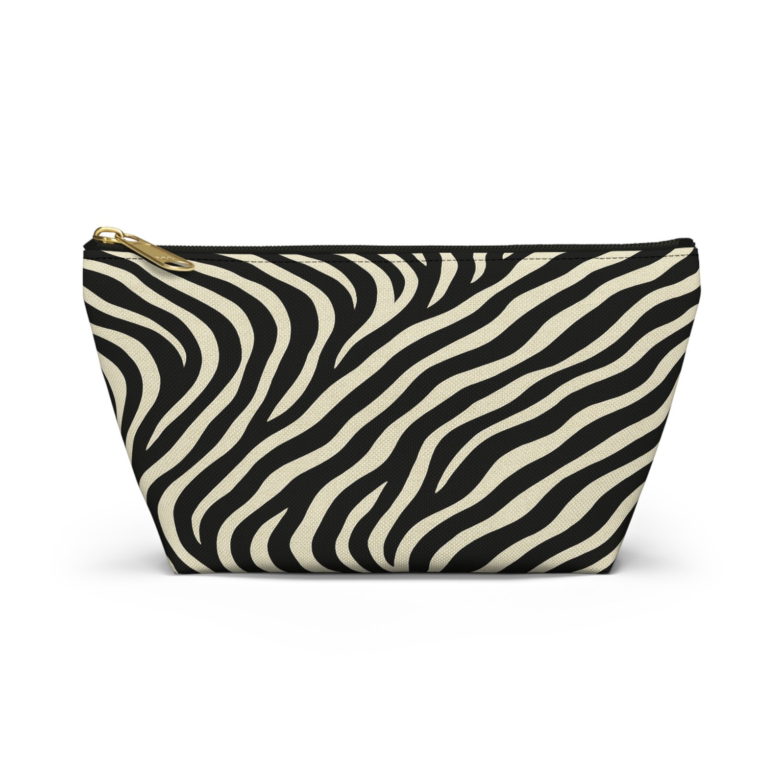 Zebra Print Accessory Pouch | T-Bottom Makeup Bag - Image 13