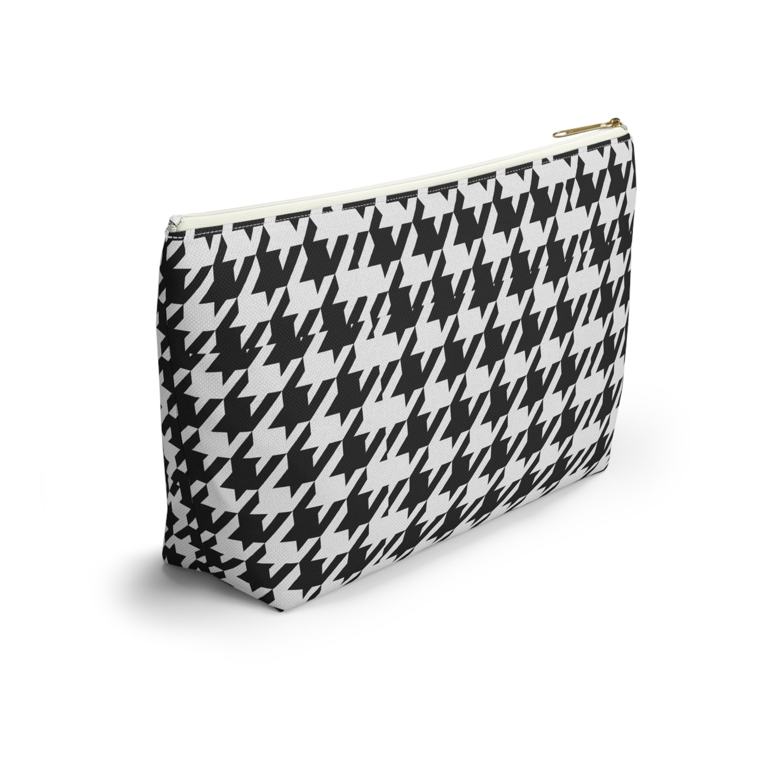 Black and White Houndstooth Accessory Pouch - Image 10