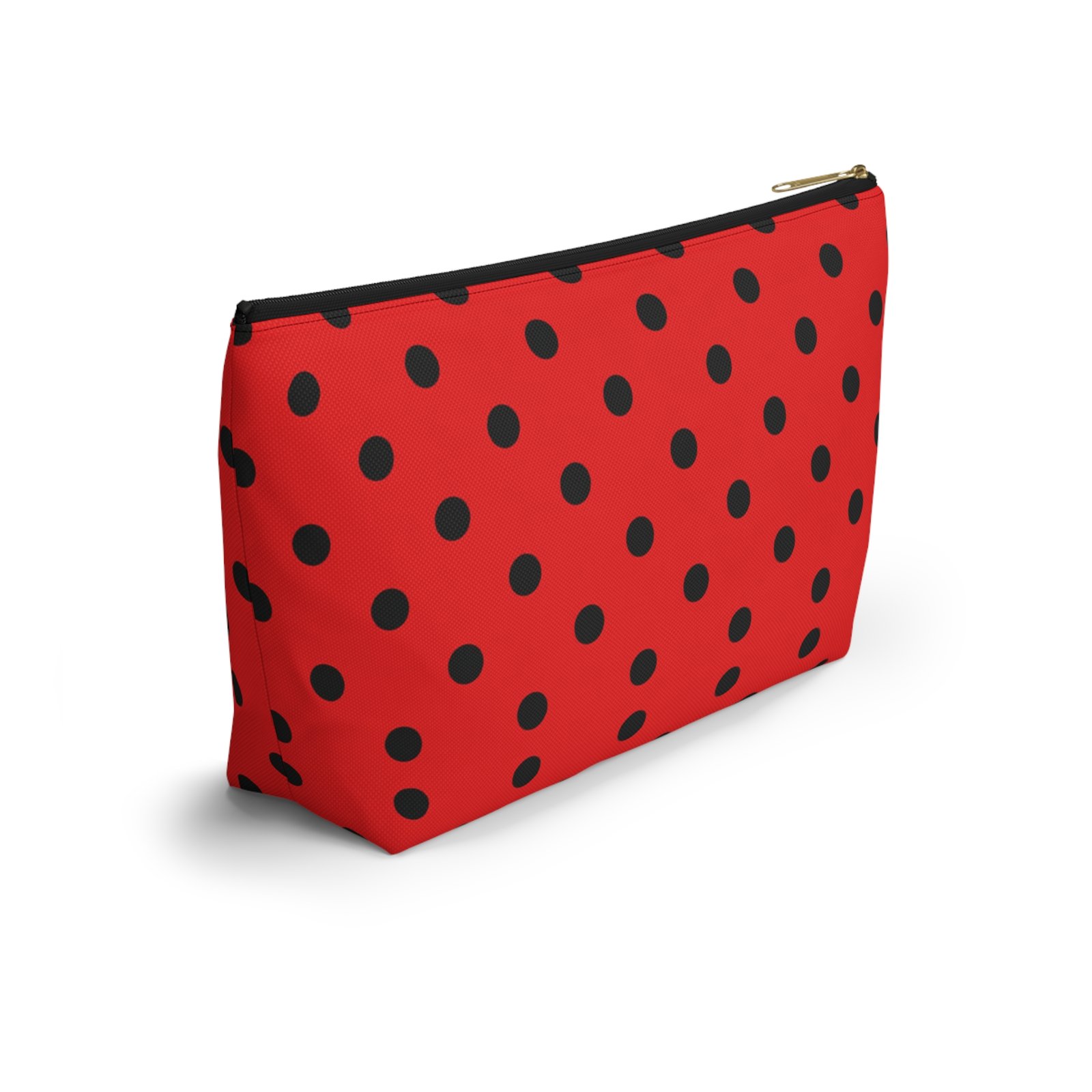 Red Black Polka Dot Accessory Pouch - Image 4